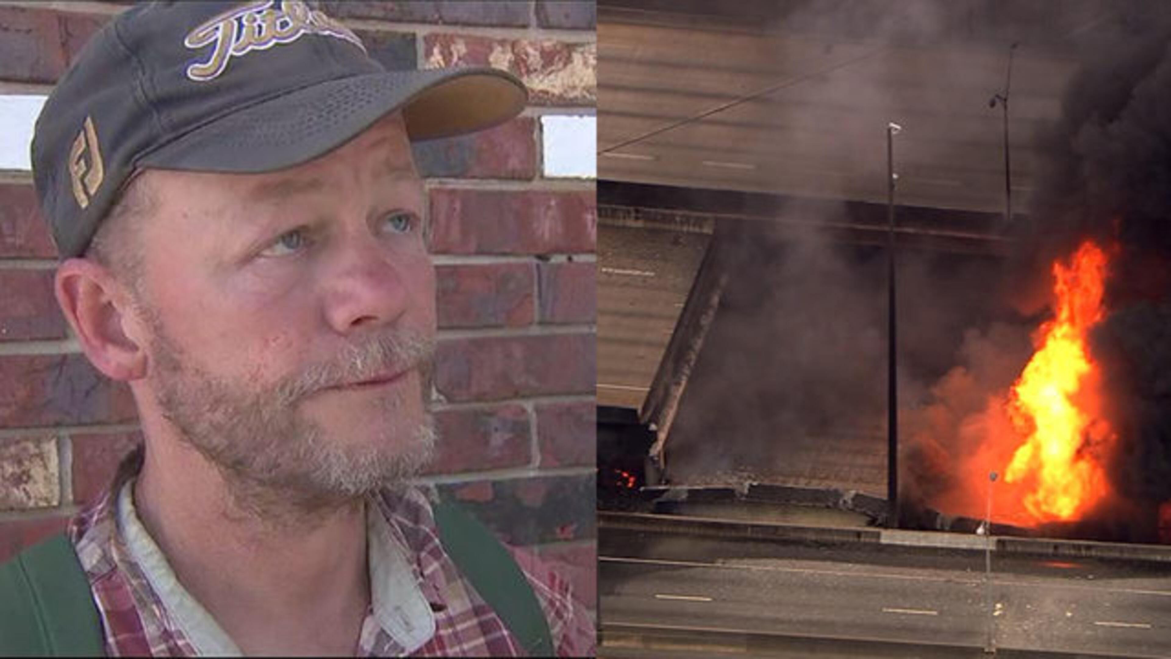 Barry Thomas says he witnessed the start of the I-85 bridge fire (Credit: Channel 2 Action News)
