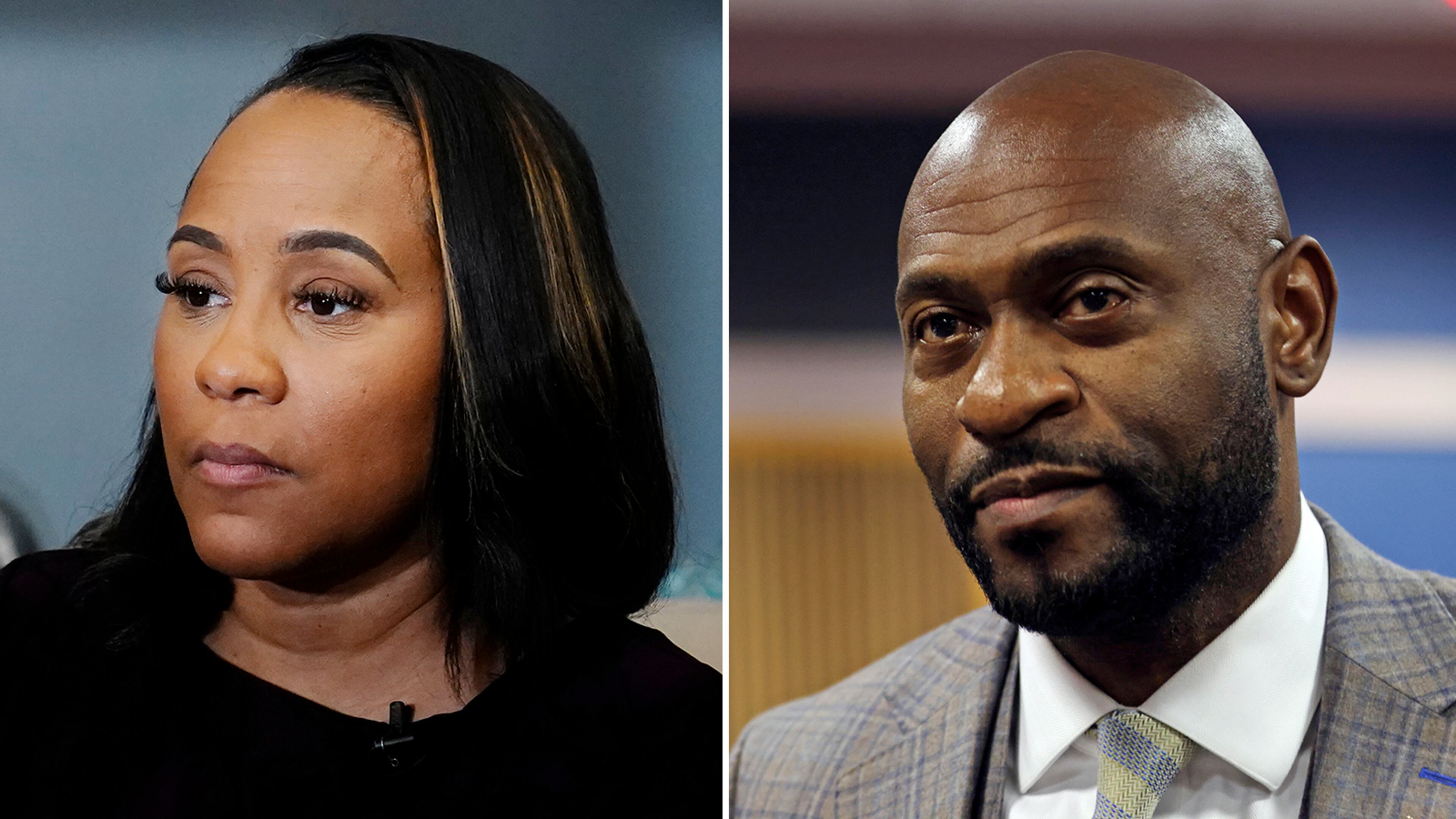 The personal relationship between Fulton County DA Fani Willis, left, and special prosecutor Nathan Wade, right, has come under scrutiny during the Georgia election interference case. (Brynn Anderson & Alyssa Pointer/AP)