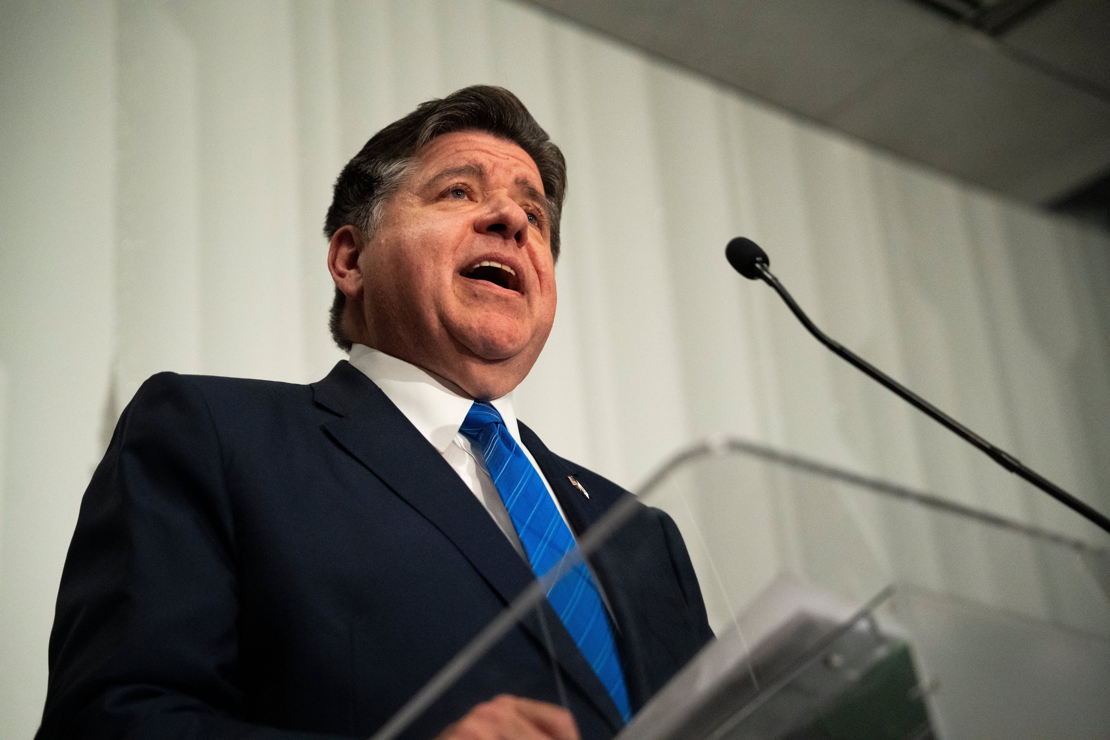 Illinois Gov. JB Pritzker, seen here in September in Dallas. (Gabriela Passos/AP)