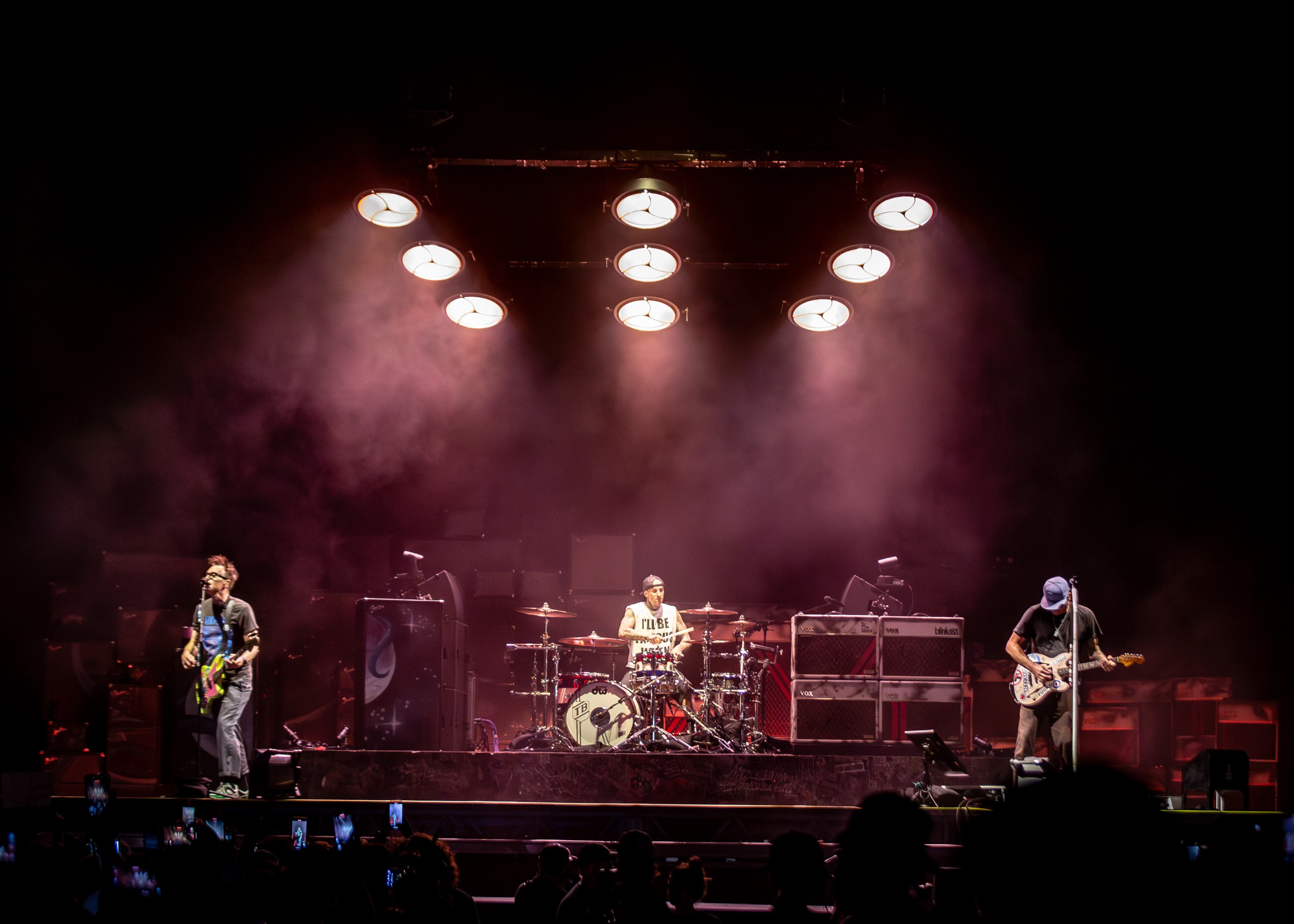 Atlanta, Ga. — Headliners Blink-182 closed out 2025’s Shaky Knees on Sunday, Sept. 21, with a two-hour onslaught of hits for a packed Piedmont Park. (RYAN FLEISHER FOR THE ATLANTA JOURNAL-CONSTITUTION)