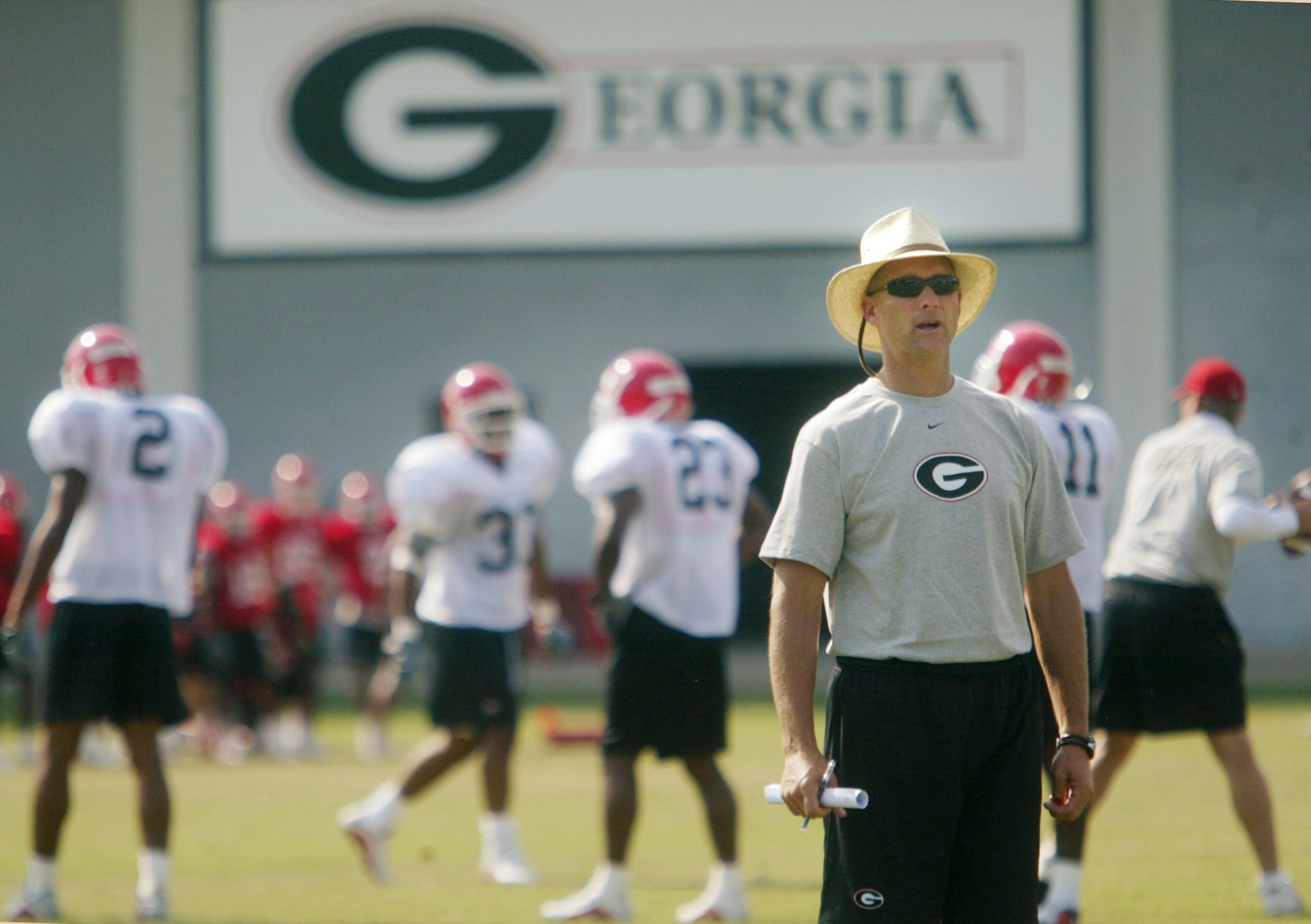 Richt during summer practice in 2002.