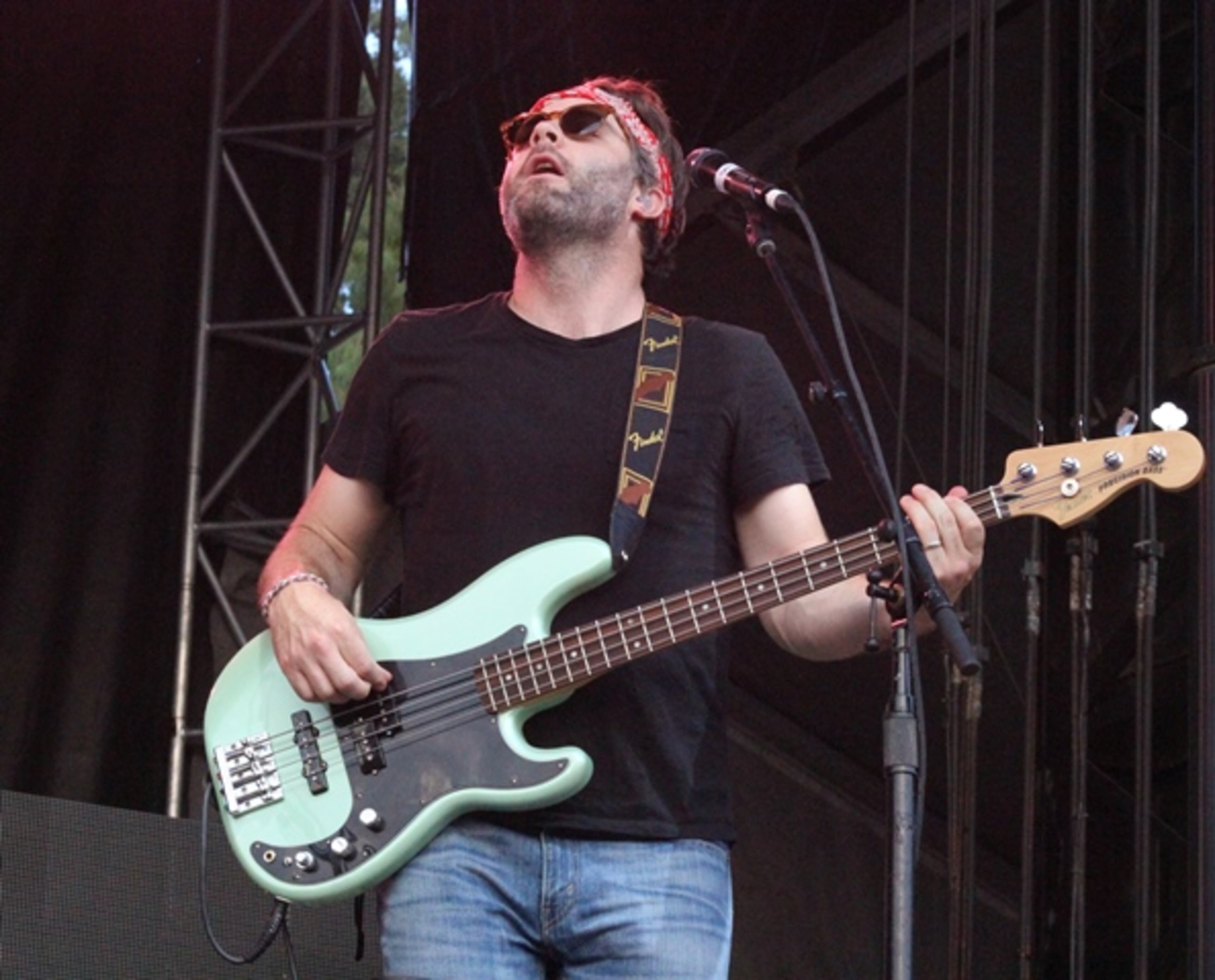 Darryl James, bassist for The Strumbellas, performs at Music Midtown on Sept. 16. 2017. Photo: Melissa Ruggieri/AJC
