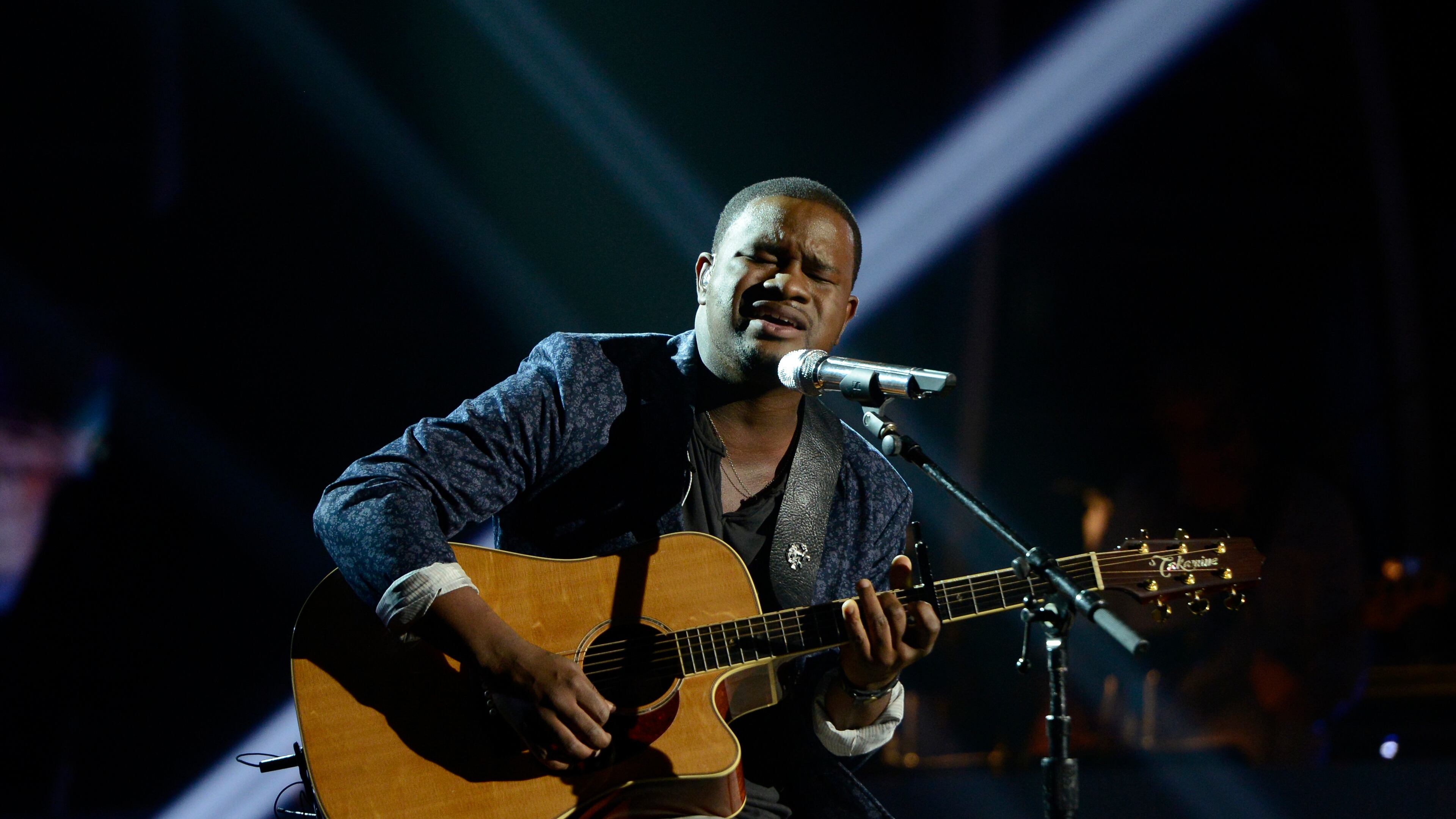 AMERICAN IDOL XIII: C.J. Harris peforms on AMERICAN IDOL XIII airing Wednesday, March 19 (8:00-10:00 PM ET / PT) on FOX. CR: Michael Becker / FOX. Copyright 2014 / FOX Broadcasting. AMERICAN IDOL XIII: C.J. Harris peforms on AMERICAN IDOL XIII airing Wednesday, March 19 (8:00-10:00 PM ET / PT) on FOX. CR: Michael Becker / FOX. Copyright 2014 / FOX Broadcasting.