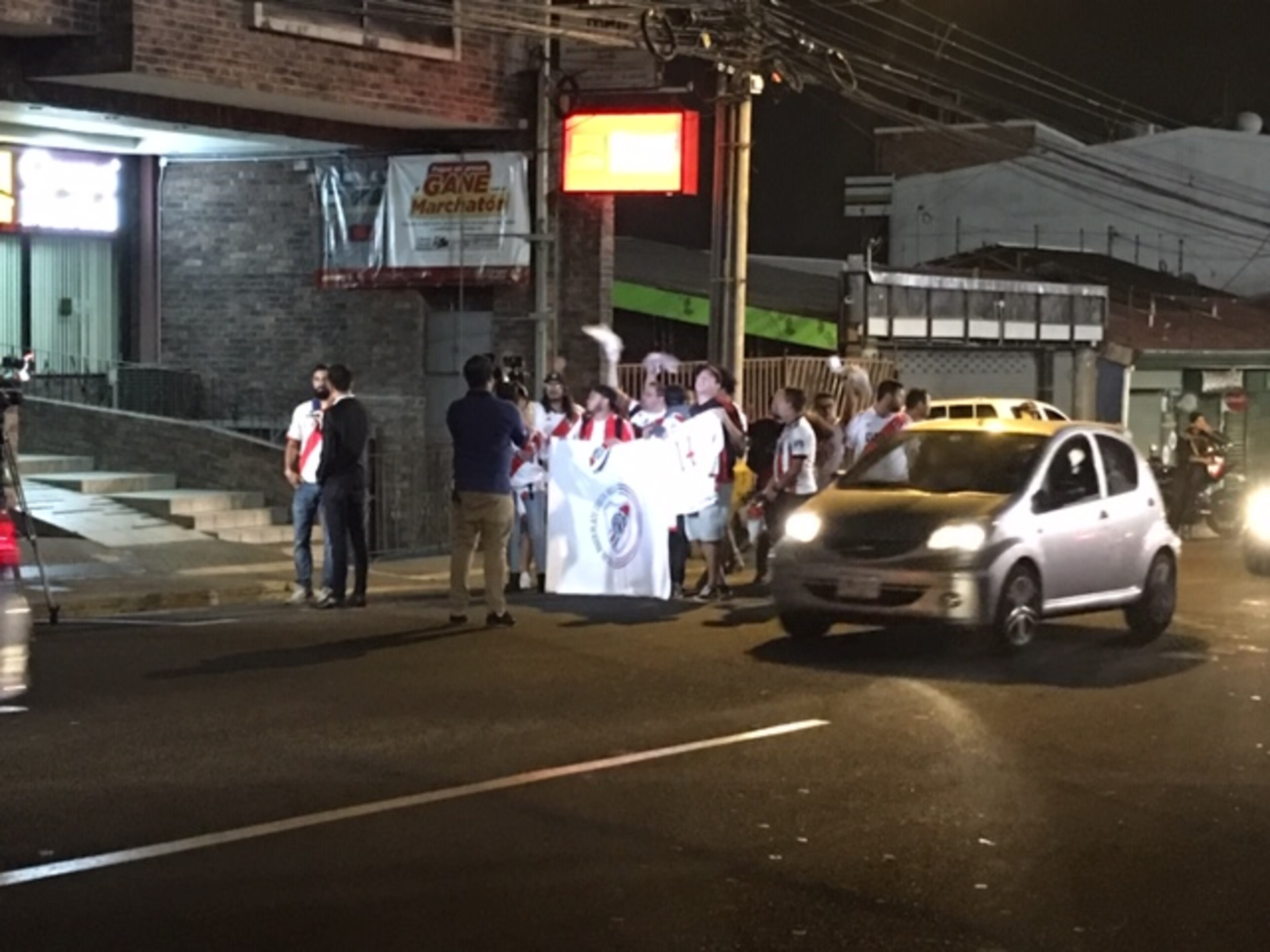 River Plate fans being interviewed by a TV crew. They really wanted to see Atlanta United's Pity Martinez.