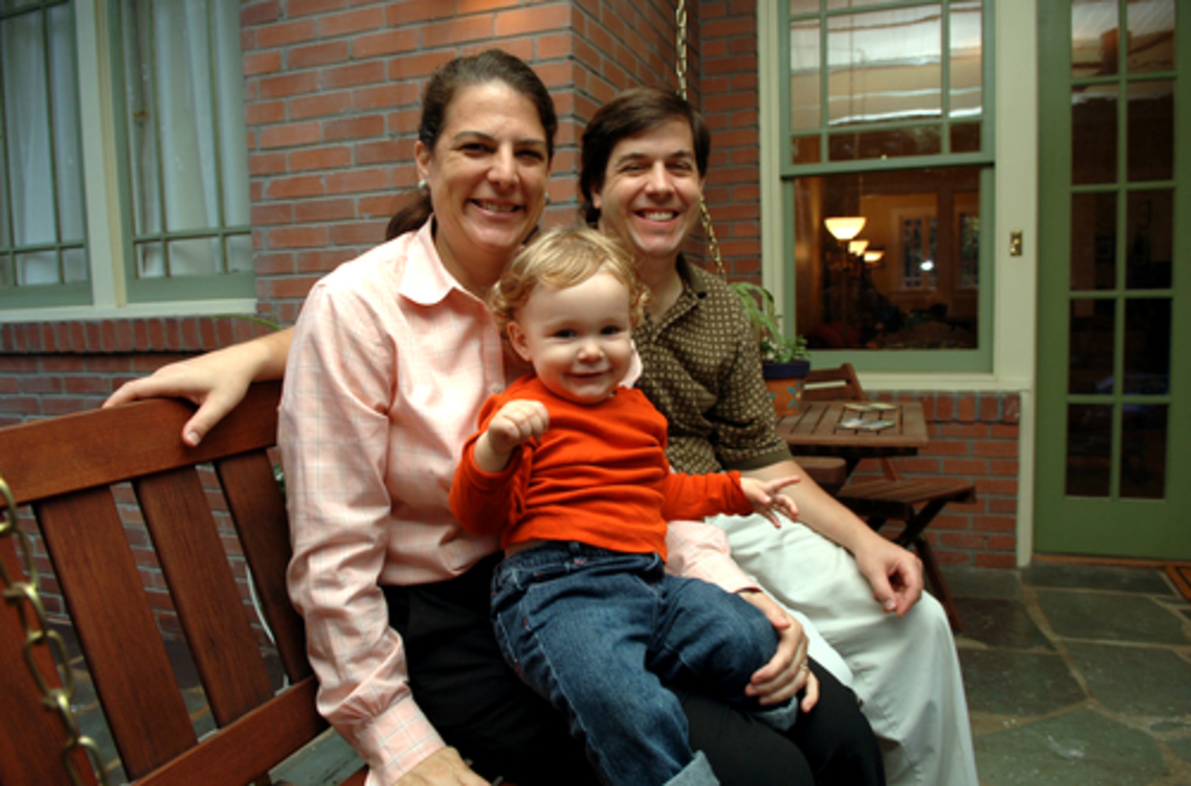 Young and Lavandier with their daughter Emma feel the small house fits their family. "You probably couldn't build a house this small because of the price of land," Young says.
