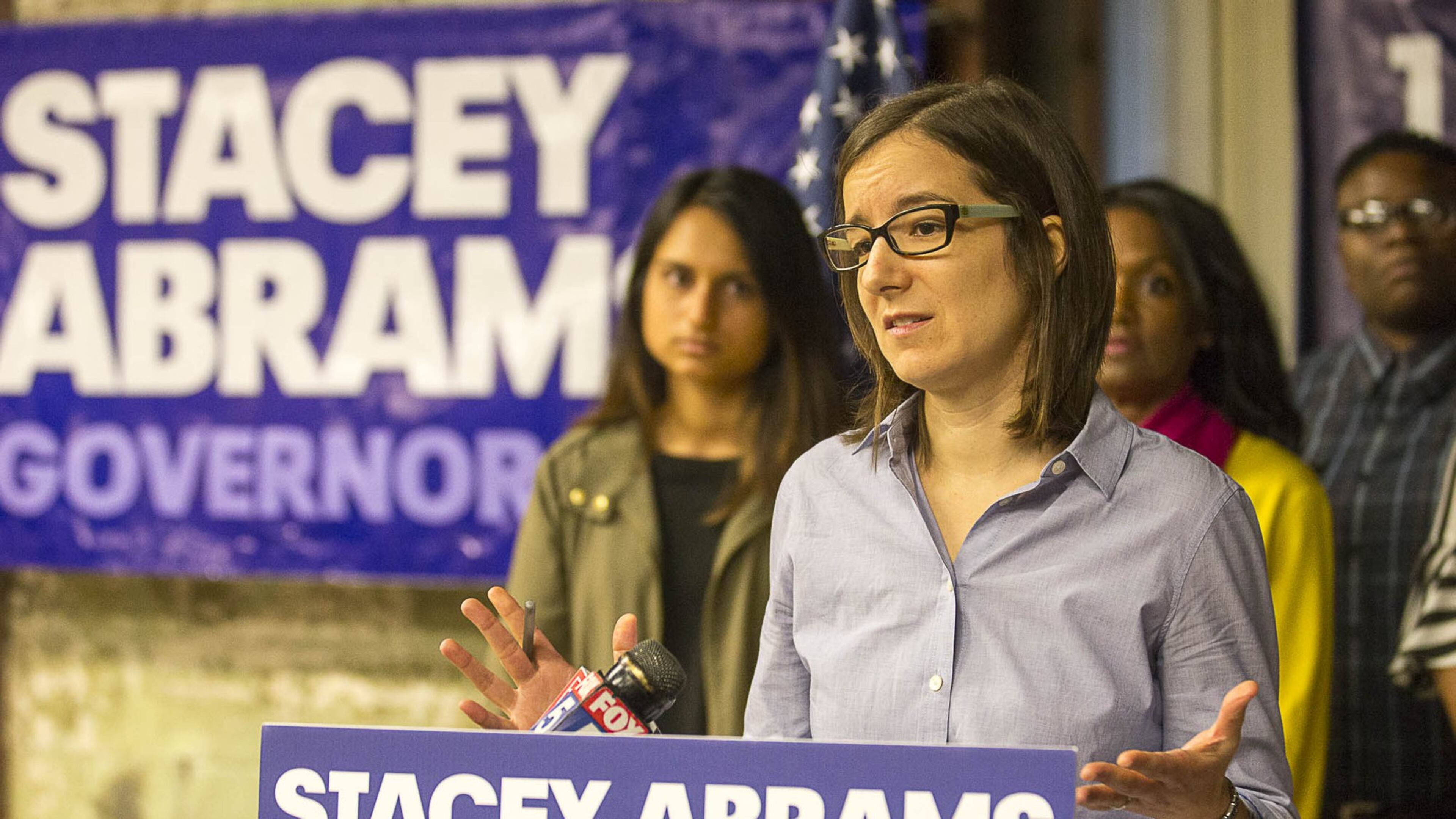 Lauren Groh-Wargo, Stacey Abrams’ campaign manager, said Friday that many votes have not been counted in the race for governor. (ALYSSA POINTER/ALYSSA.POINTER@AJC.COM)