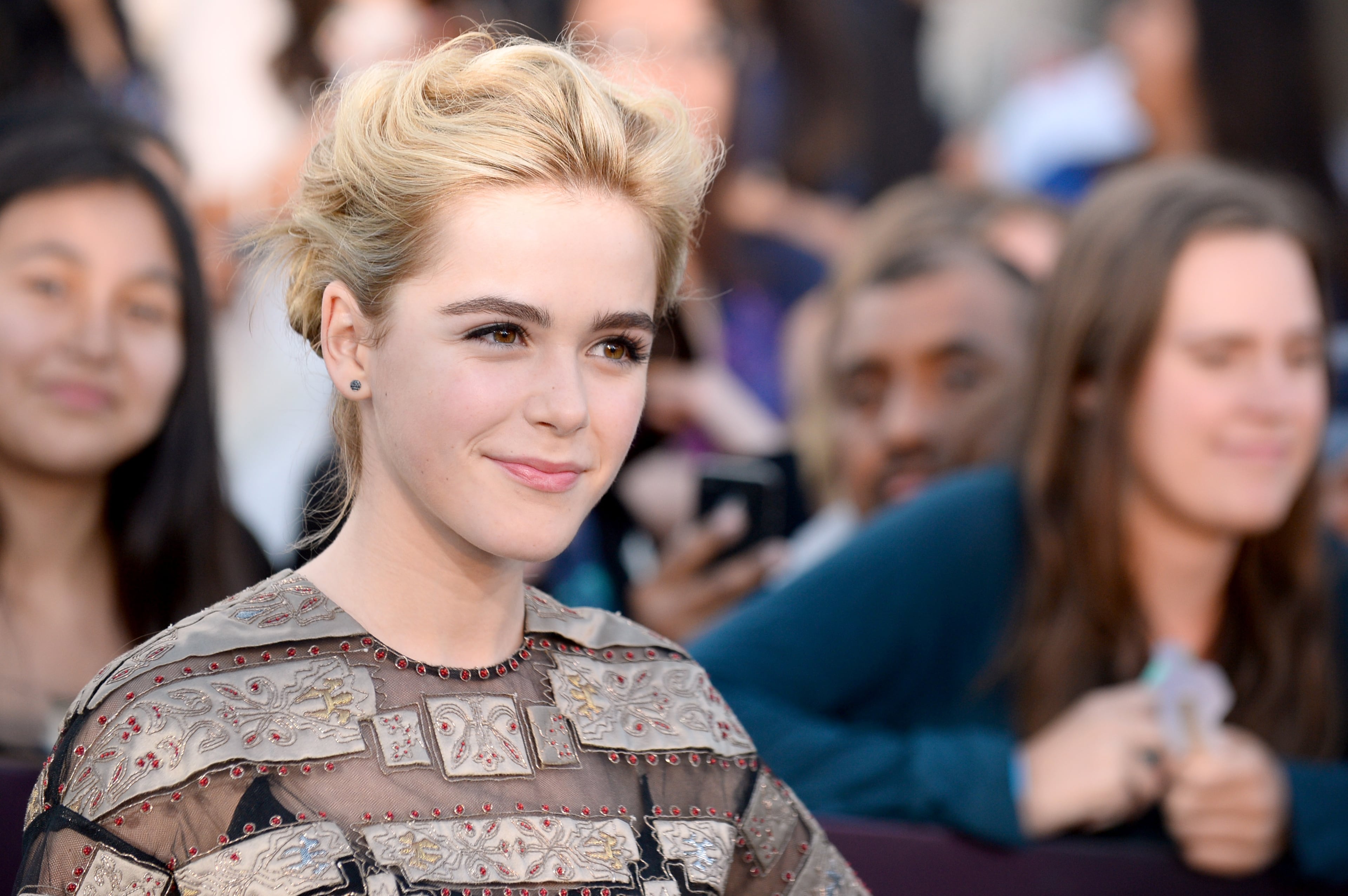 Kiernan Shipka arrives at the world premiere of "Divergent" at the Westwood Regency Village Theater on Tuesday, March 18, 2014, in Los Angeles. (Photo by Jordan Strauss/Invision/AP)