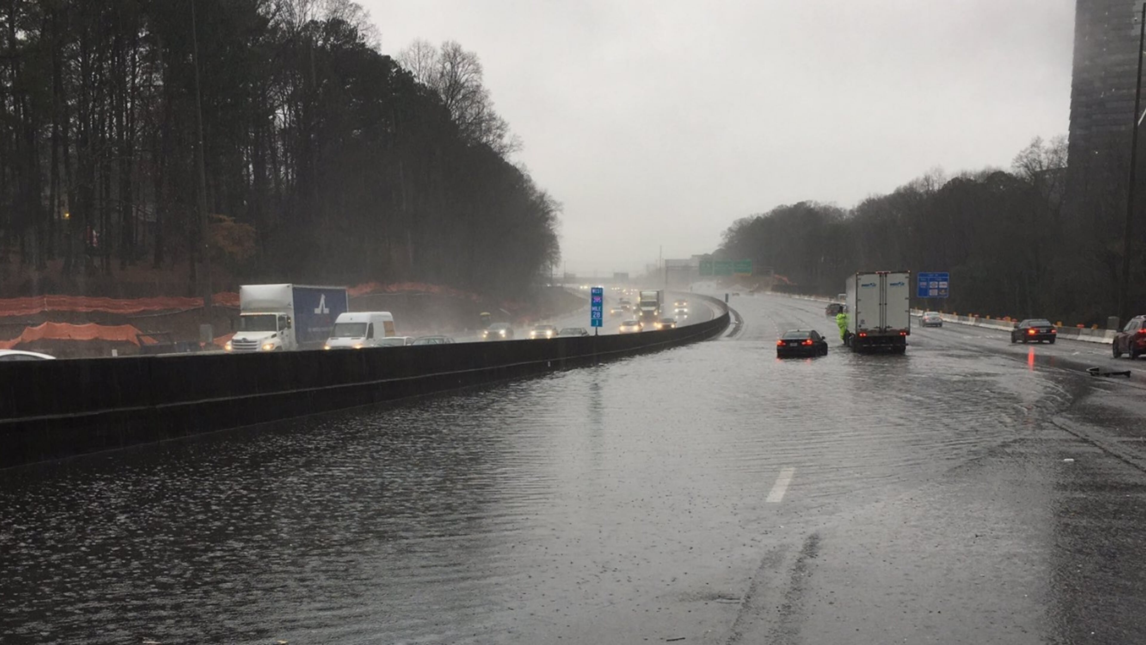 Why is this stretch of I-285 so prone to flooding lately?