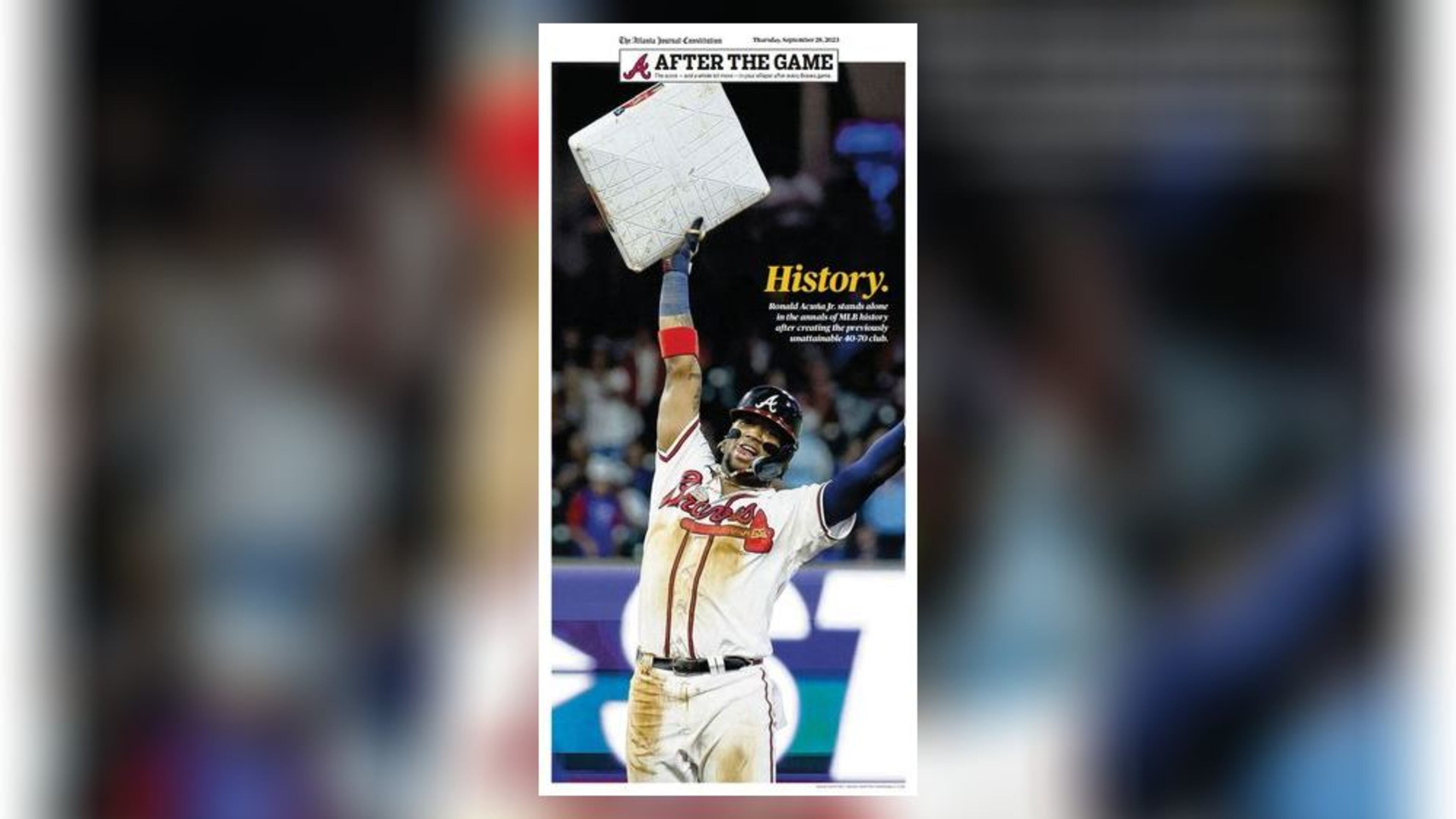 In todays ePaper | Acuña has another historic night in a key Braves game