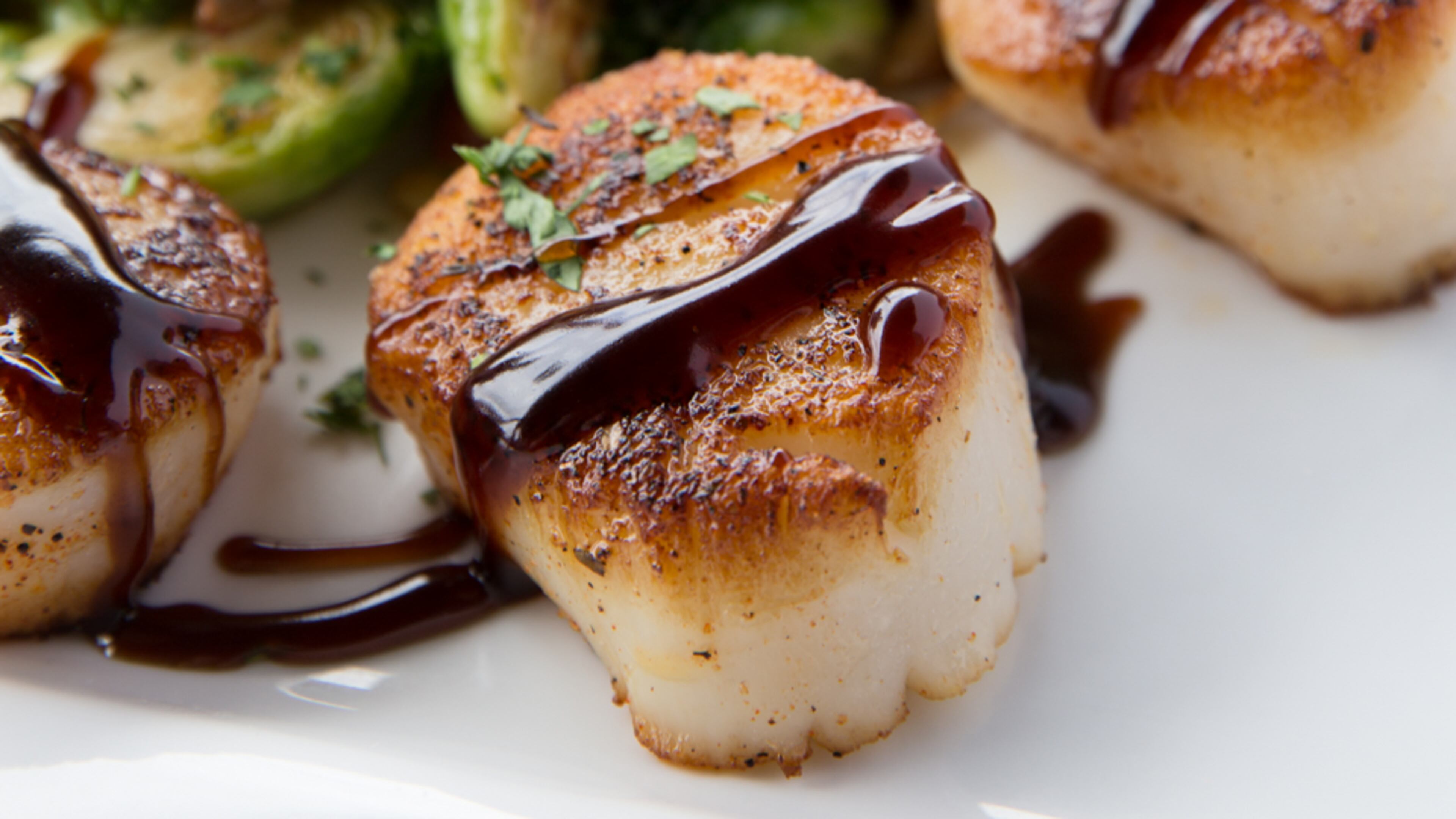 At Zeal Kitchen and Bar, try the diver scallops, served with crispy Brussels sprouts in a balsamic brown butter sauce.