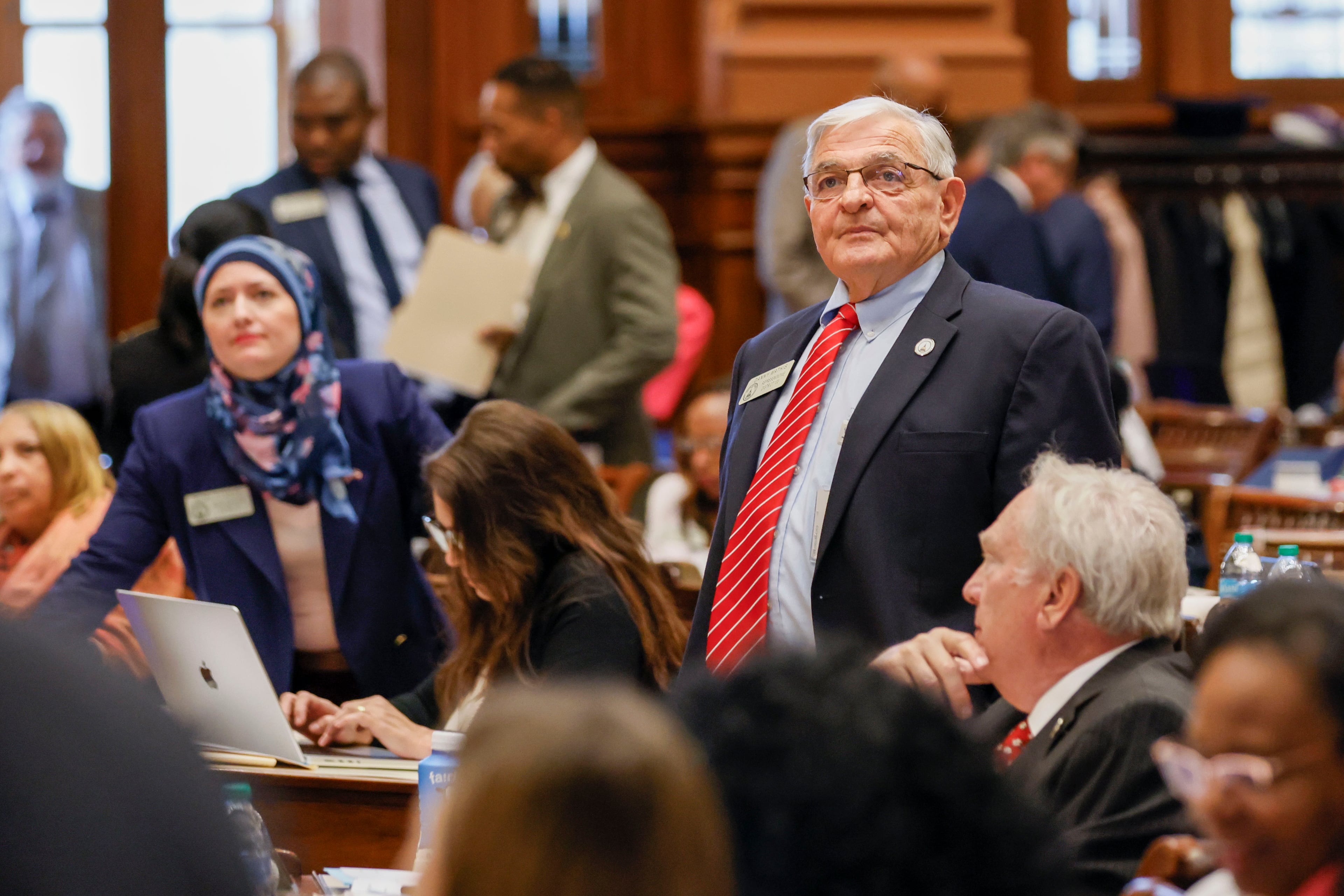 State Rep. Danny Mathis (standing, right), R-Cochran, took office in 2019.