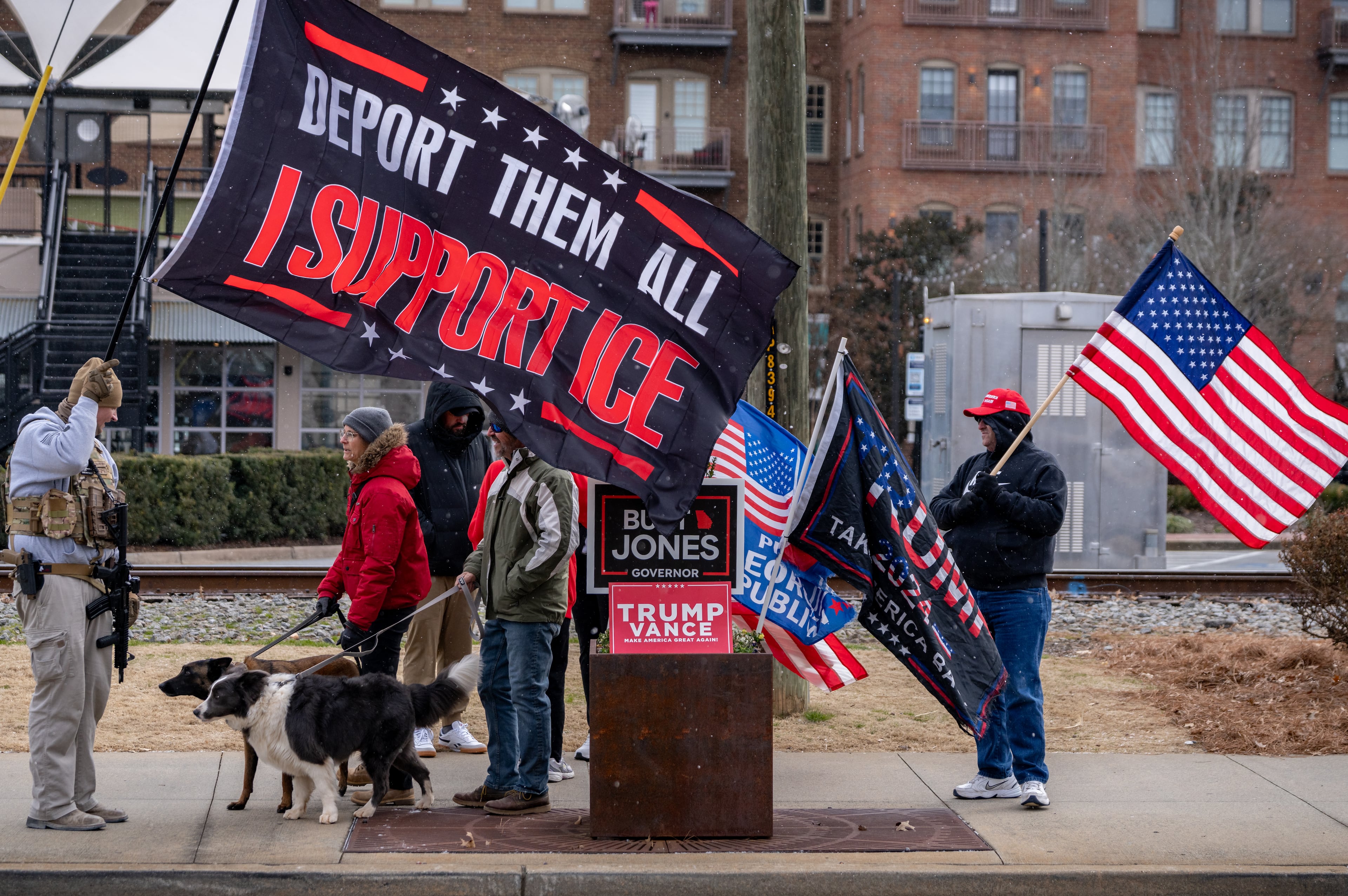 ICE related protest in woodstock, Georgia