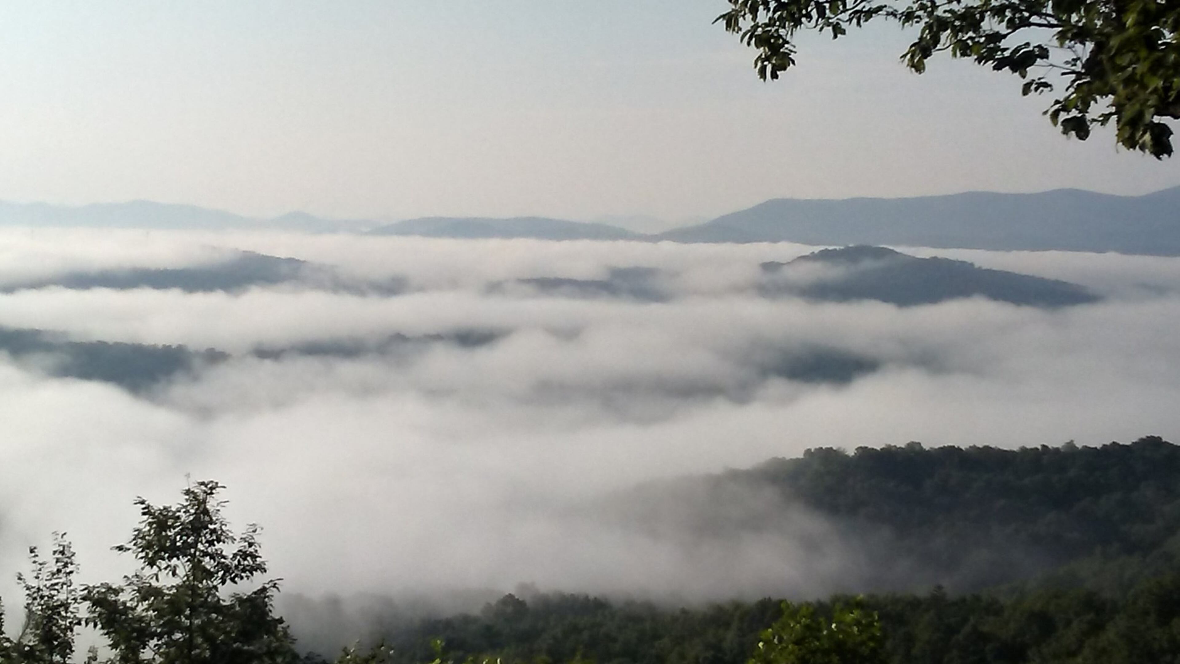 The view from Cloud Nine cabin atop Sunrock Mountain, west of downtown Blue Ridge. Contributed by Blake Guthrie