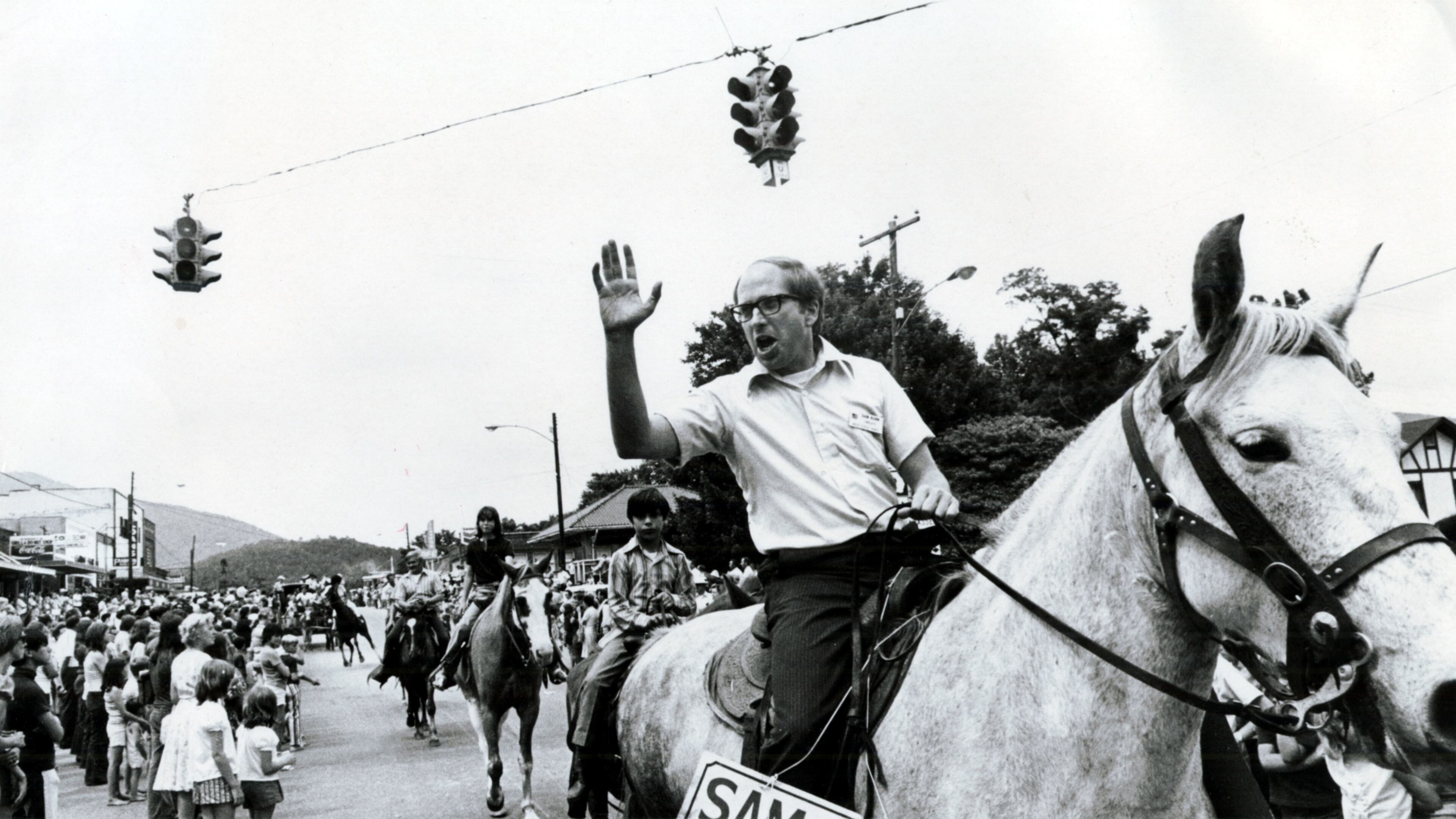 Sam Nunn campaigns for the U.S. Senate in north Georgia. 1972