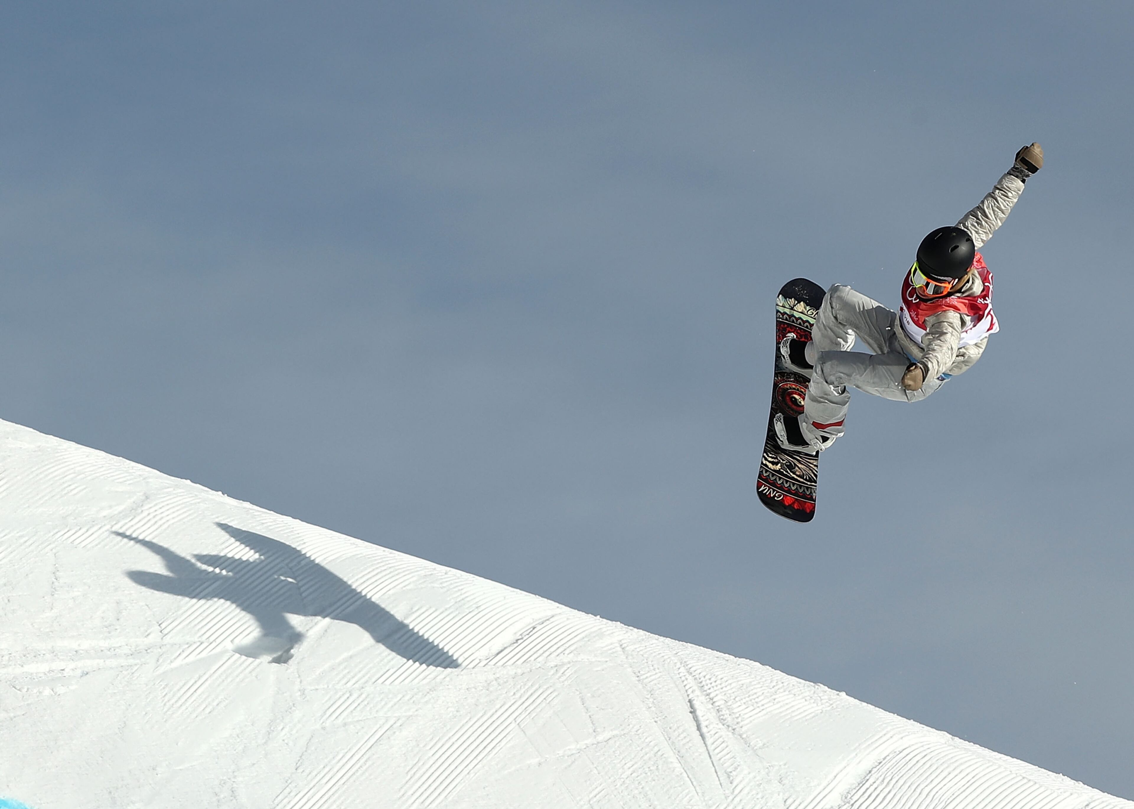 PYEONGCHANG-GUN, SOUTH KOREA - FEBRUARY 19: Jamie Anderson of United States competes during the Snowboard Ladies' Big Air Qualification on day 10 of the PyeongChang 2018 Winter Olympic Games at Alpensia Ski Jumping Centre on February 19, 2018 in Pyeongchang-gun, South Korea. (Photo by Ryan Pierse/Getty Images,)