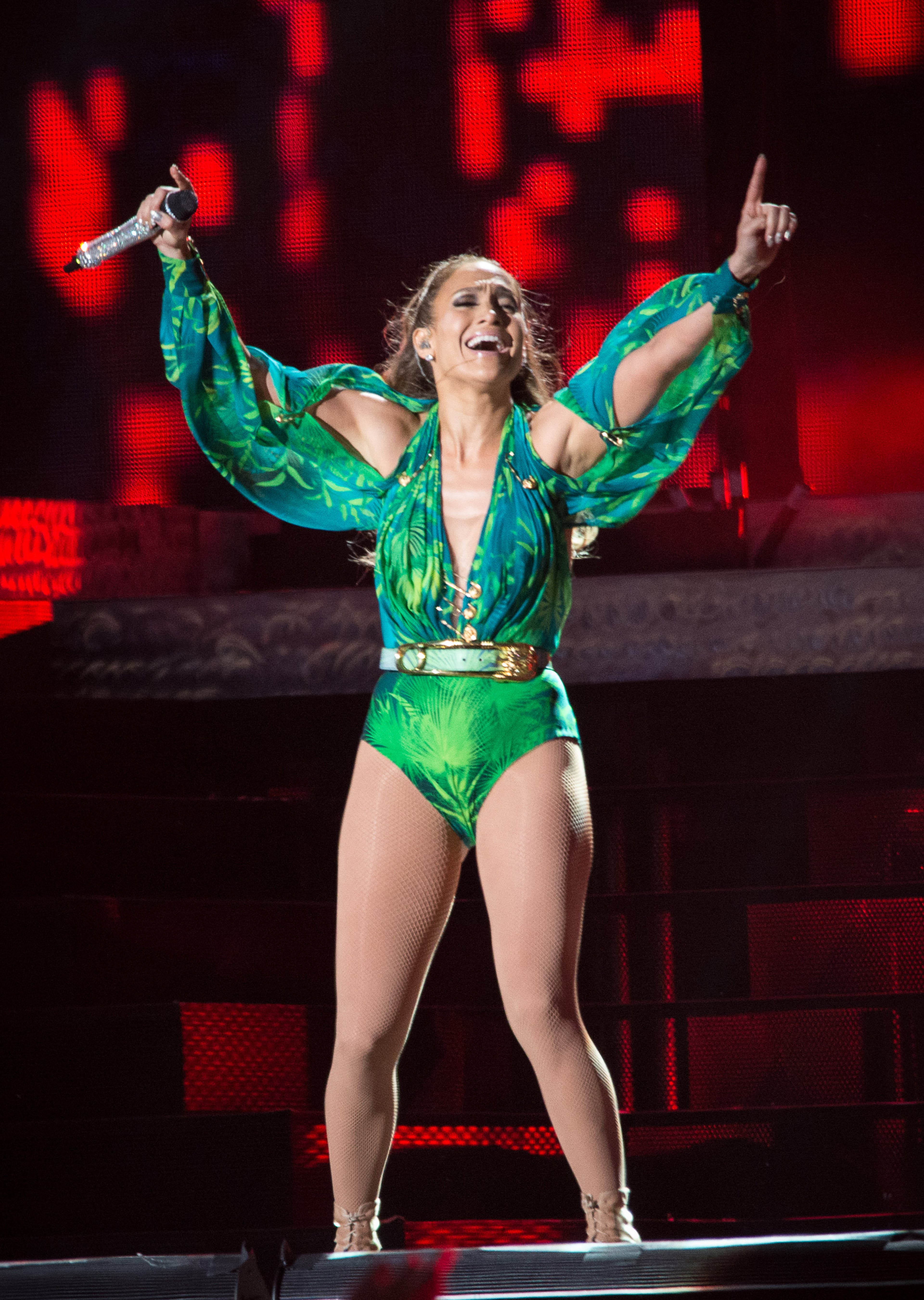 BRONX, NY - JUNE 04: Jennifer Lopez performs at Orchard Beach on June 4, 2014 in Bronx, New York. (Photo by Dave Kotinsky/Getty Images)
