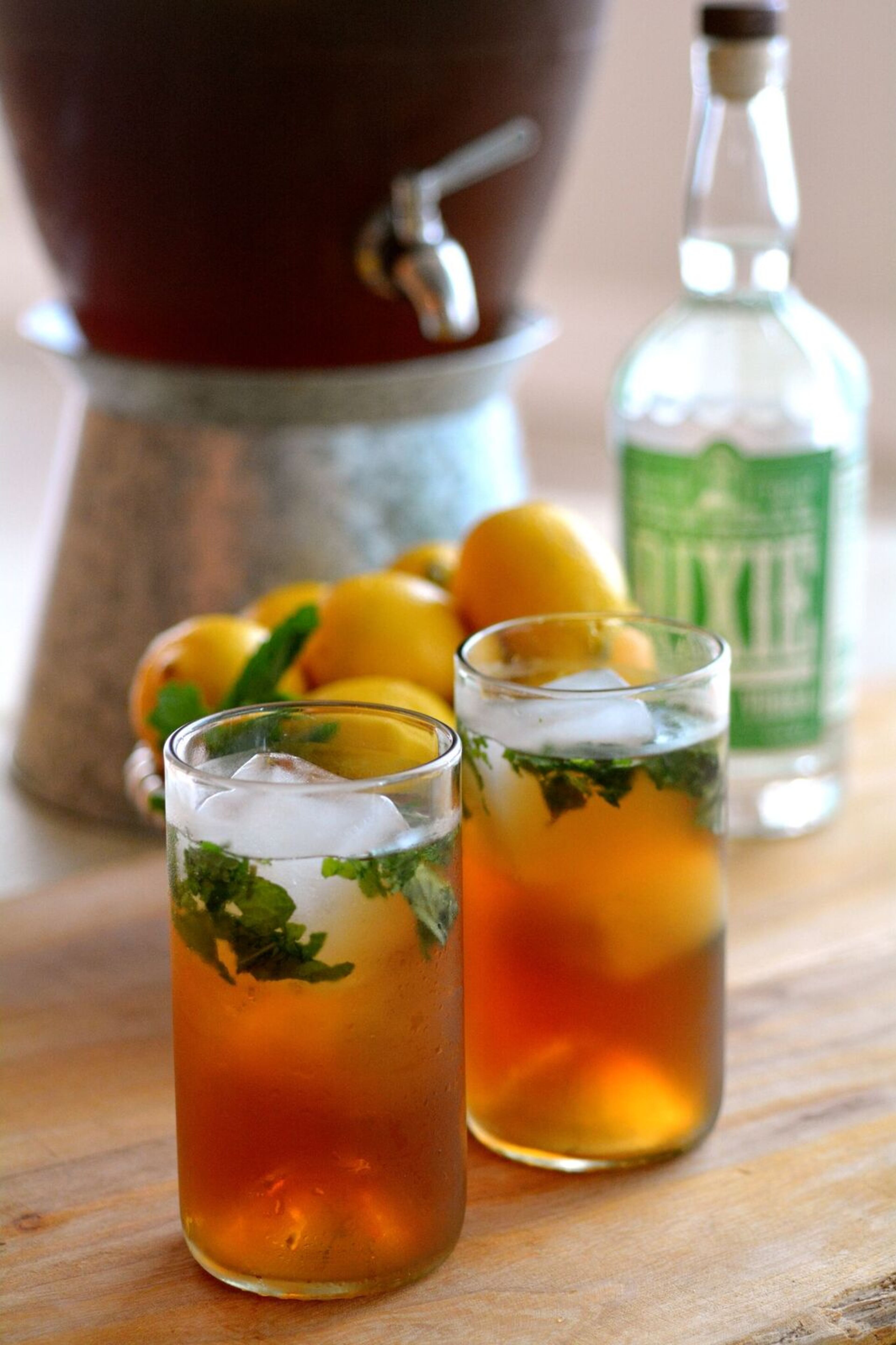 Here’s a recipe for Just A Pinch Punch using mint vodka from Dixie Vodka of South Carolina. Bring 4 cups water to a boil, remove from heat and add 12 individual tea bags. Let tea steep 5 minutes, then remove tea bags and stir in 1 cup granulated sugar. Allow to cool, then chill. When ready to serve, pour sweetened tea in punch bowl along with 4 cups chilled lemonade and 1 bottle Dixie Mint Vodka. Stir to combine, then add 12 cups water. Muddle fresh mint in another container and add to the punch. Serve over ice, garnished with mint sprigs and lemon slices. Dixie Vodka available at: Tower Beer & Wine, Green’s and Capital City / Photo credit: Jeff Moore/Green Olive Media
