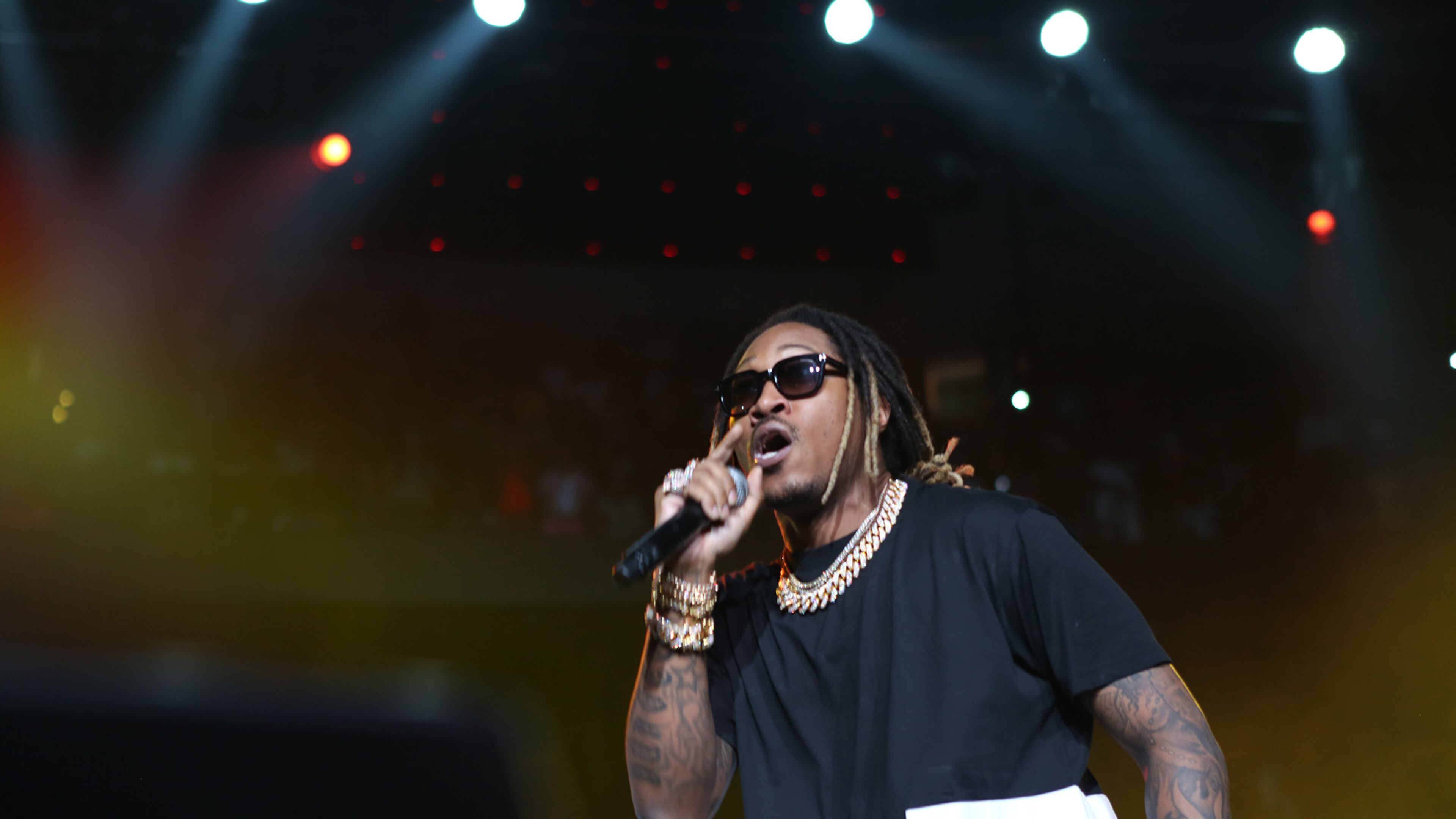Future visited the Masquerade on Monday. Photo: Akili-Casundria Ramsess/Special to the AJC.