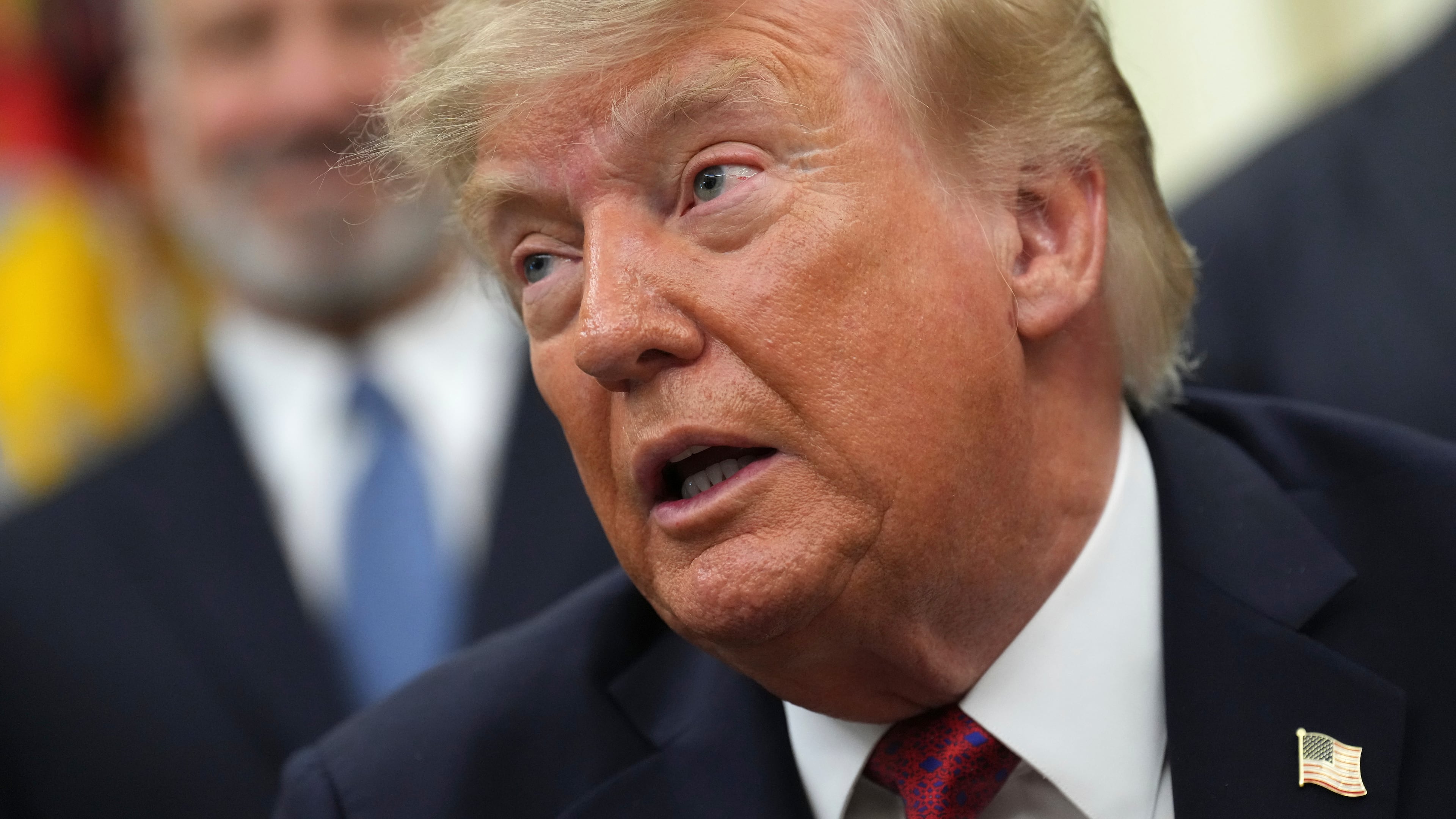 President Donald Trump speaks in the Oval Office of the White House, Monday, Aug. 31, 2026, in Washington. (AP Photo/Jacquelyn Martin)