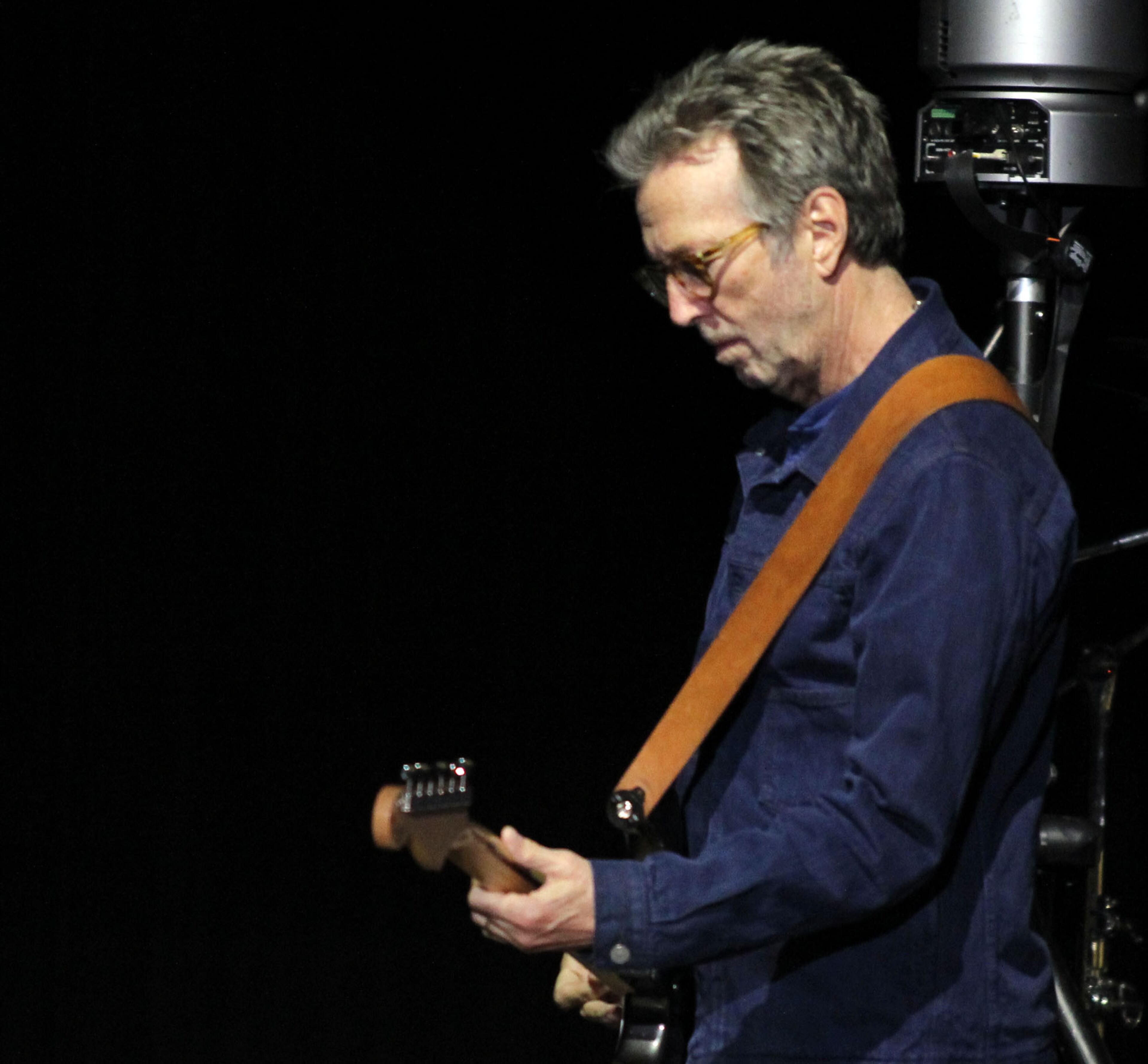 Rock, Blues legend Eric Clapton leads off his set with "Somebody Knockin' on My Door," at Chastain Amphitheatre Saturday May 3, 2014. ZZ Ward opened the show.