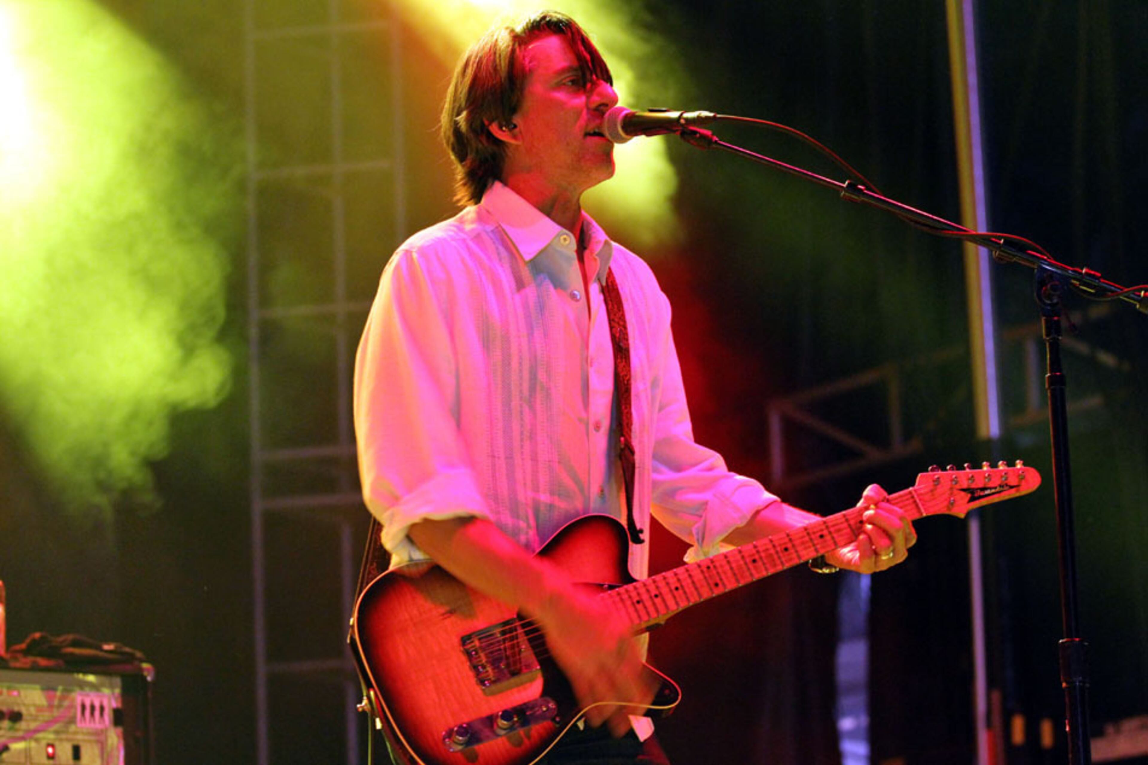Mike Cooley of Drive-By Truckers performs on stage. The Drive-By Truckers and Shovels & Rope headlined the second day of the Candler Park Music and Food Festival in Atlanta on Saturday, May 30, 2015 with a capacity crowd in excess of 15,000. Robb D. Cohen/RobbsPhotos.com