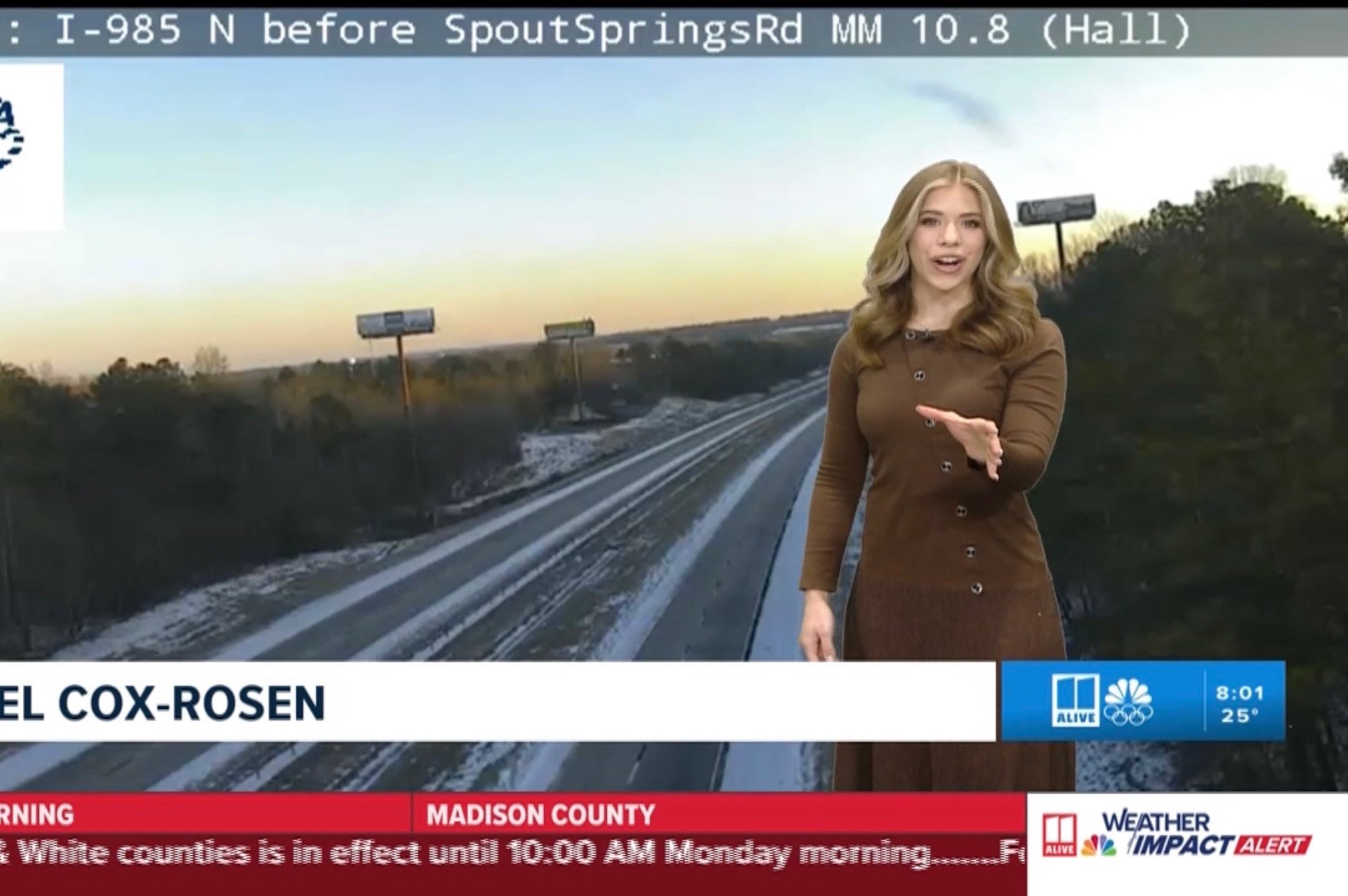Rachel Cox-Rosen reports traffic on 11Alive