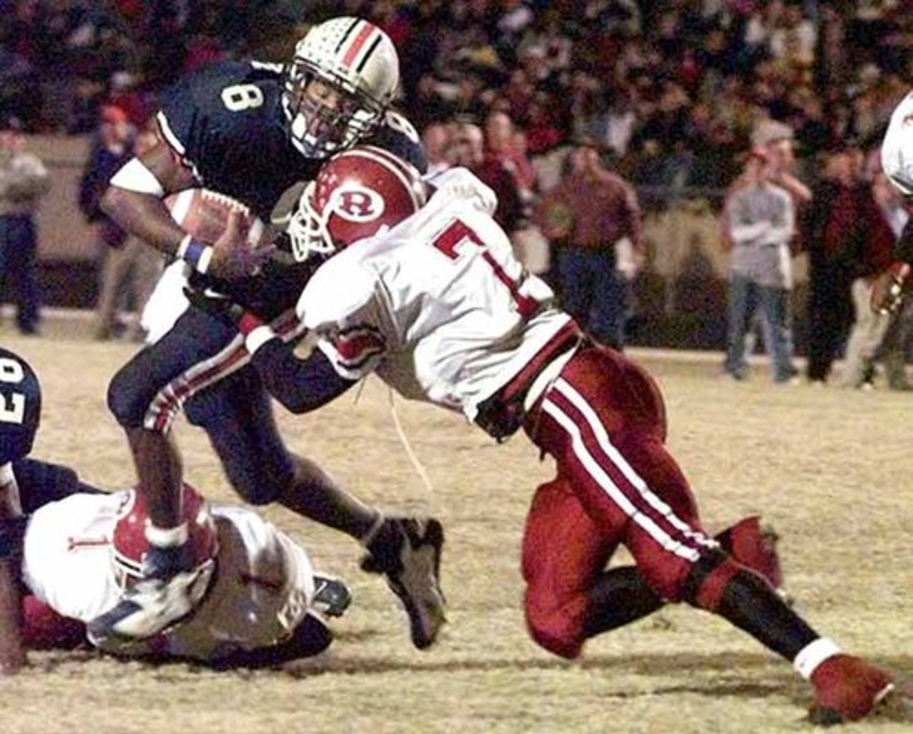 No. 5: Northside (WR)-Warner Robins -- Northside (in blue) has been the better team of late, winning eight of the last 10, but Warner Robins holds the series lead. Series record: Warner Robins 32-18. Last game: Northside 34-7 (Sept. 7, 2007).