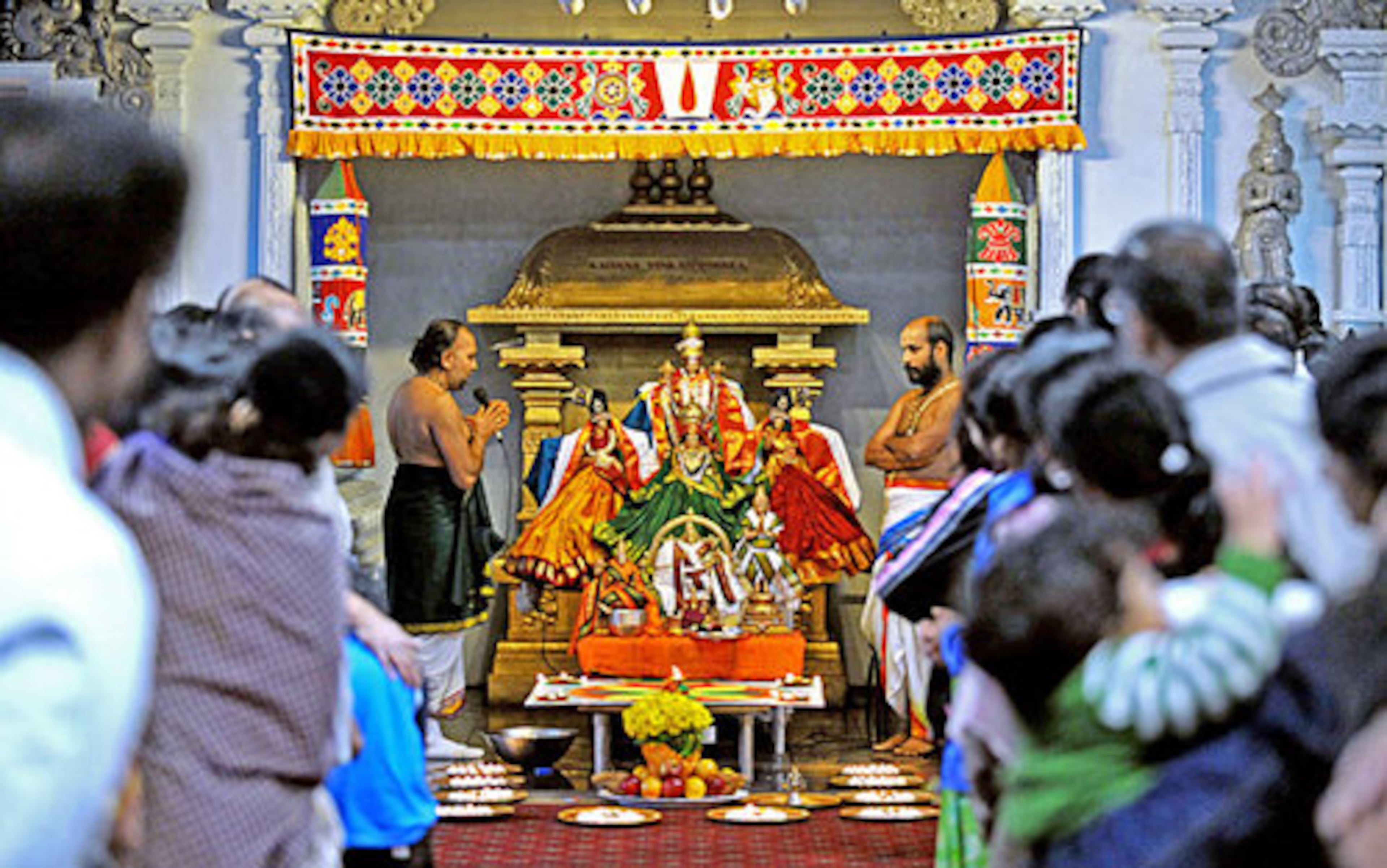 The Hindu Temple of Atlanta holds a prayer vigil.
