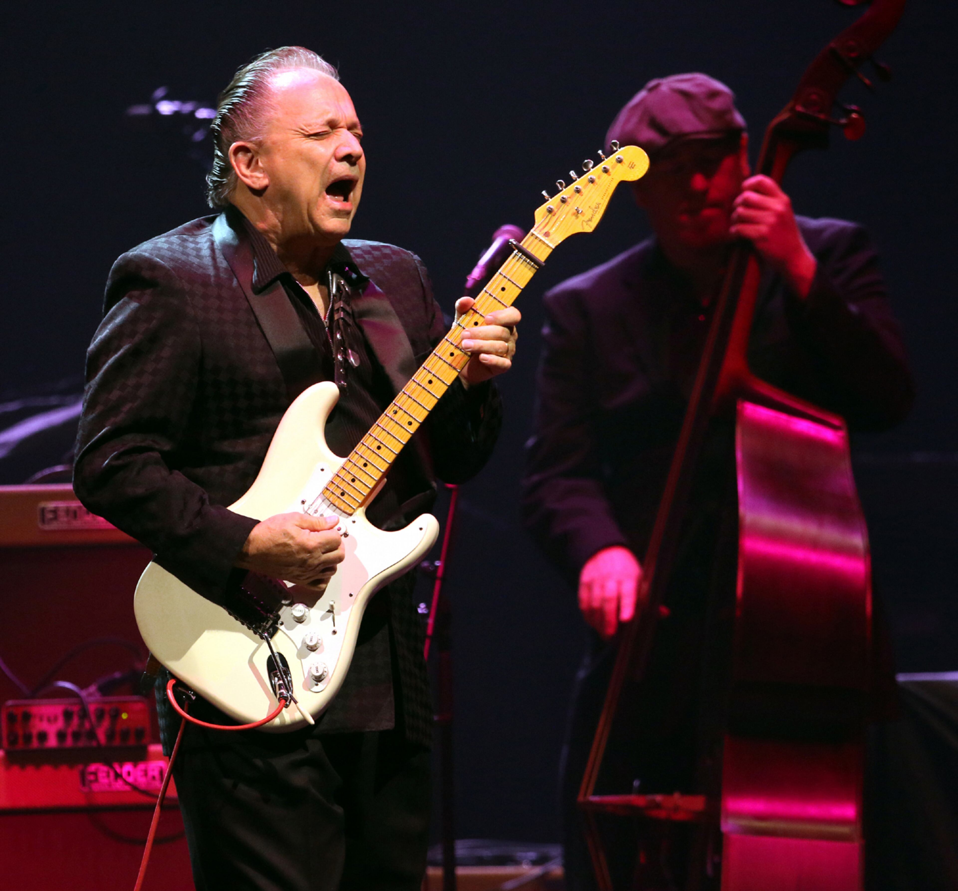 -- Jimmie Vaughan opens the show
The legendary Eric Clapton rocked the sold out Gas South Arena Thursday, September 23, 2021. His band is a who's who of the best session players in rock: guitarist Doyle Bramhall II, organist Paul Carrack, bassist Nathan East, drummers Sonny Emory and Steve Gadd, keyboardist Chris Stainton, and backup singers Sharon White and Katie Kissoon. Jimmie Vaughan was the opening act.
Robb Cohen for the Atlanta Journal-Constitution