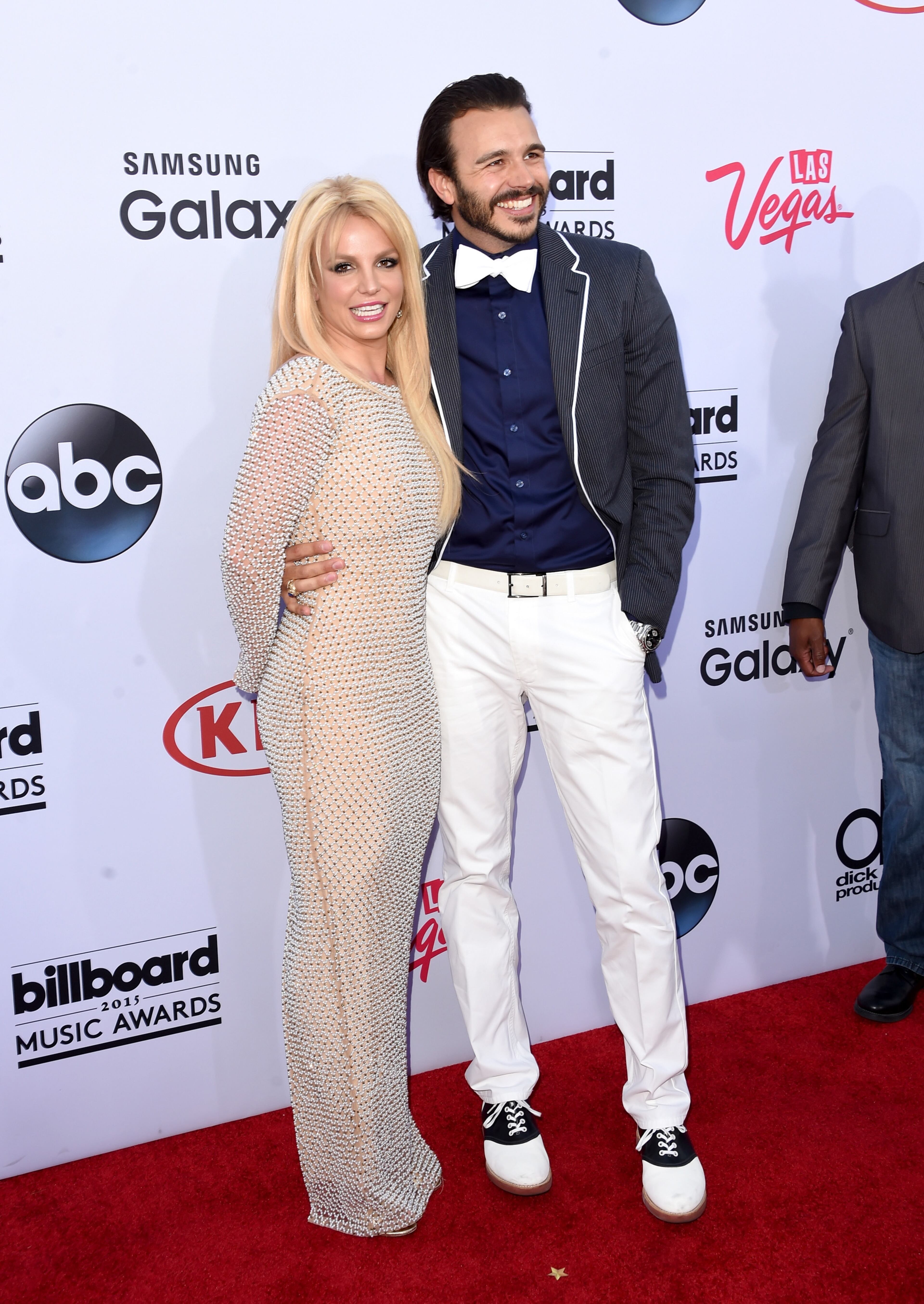 LAS VEGAS, NV - MAY 17: Singer Britney Spears and Charlie Ebersol attend the 2015 Billboard Music Awards at MGM Grand Garden Arena on May 17, 2015 in Las Vegas, Nevada. (Photo by Jason Merritt/Getty Images)