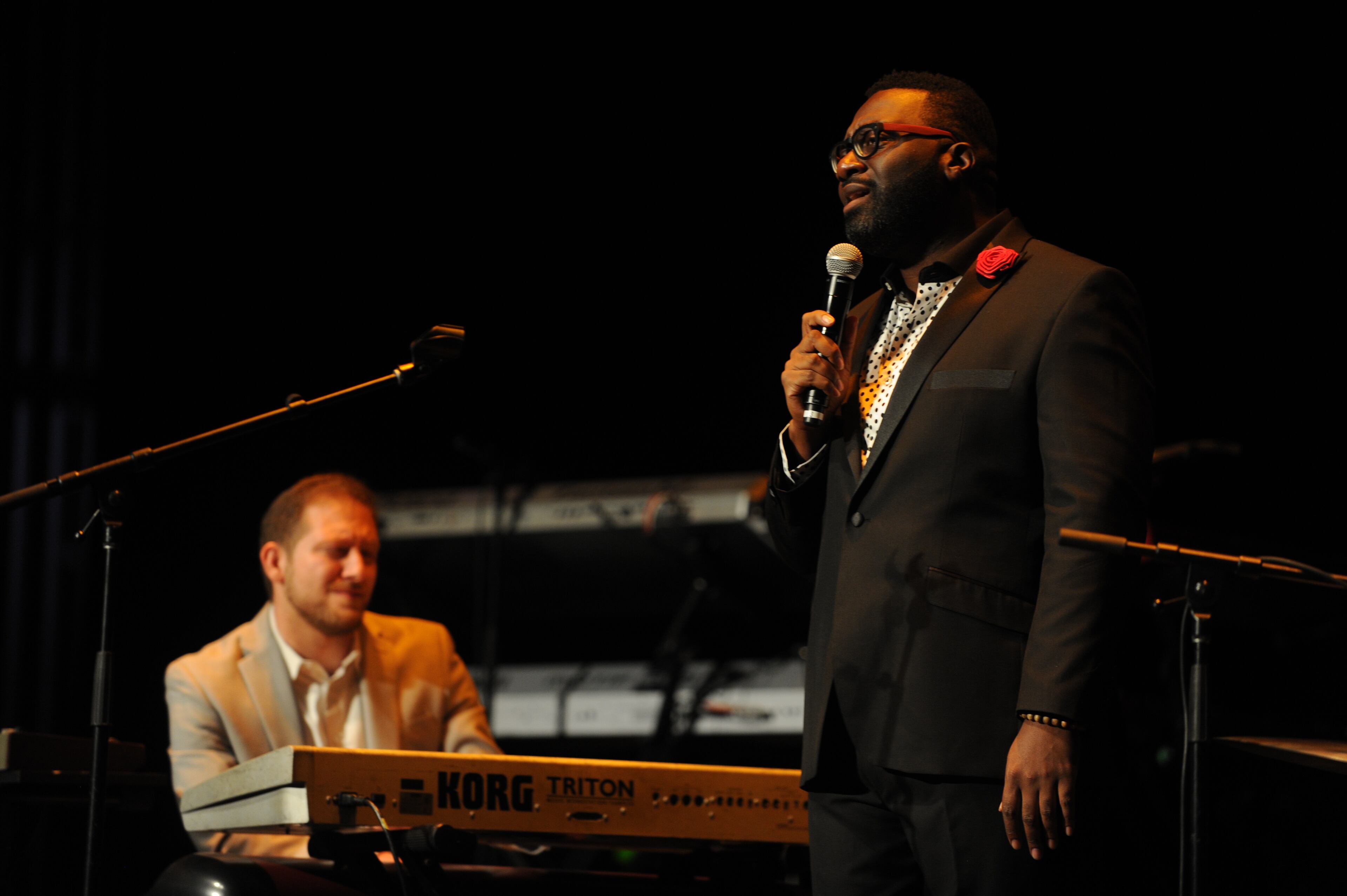 Cleveland Jones, the opening act for singer Chaka Khan at the Cobb Energy Performing Arts Centre Friday, August 5, 2016 in Atlanta for her concert tour. (Armani Martin/AJC)
