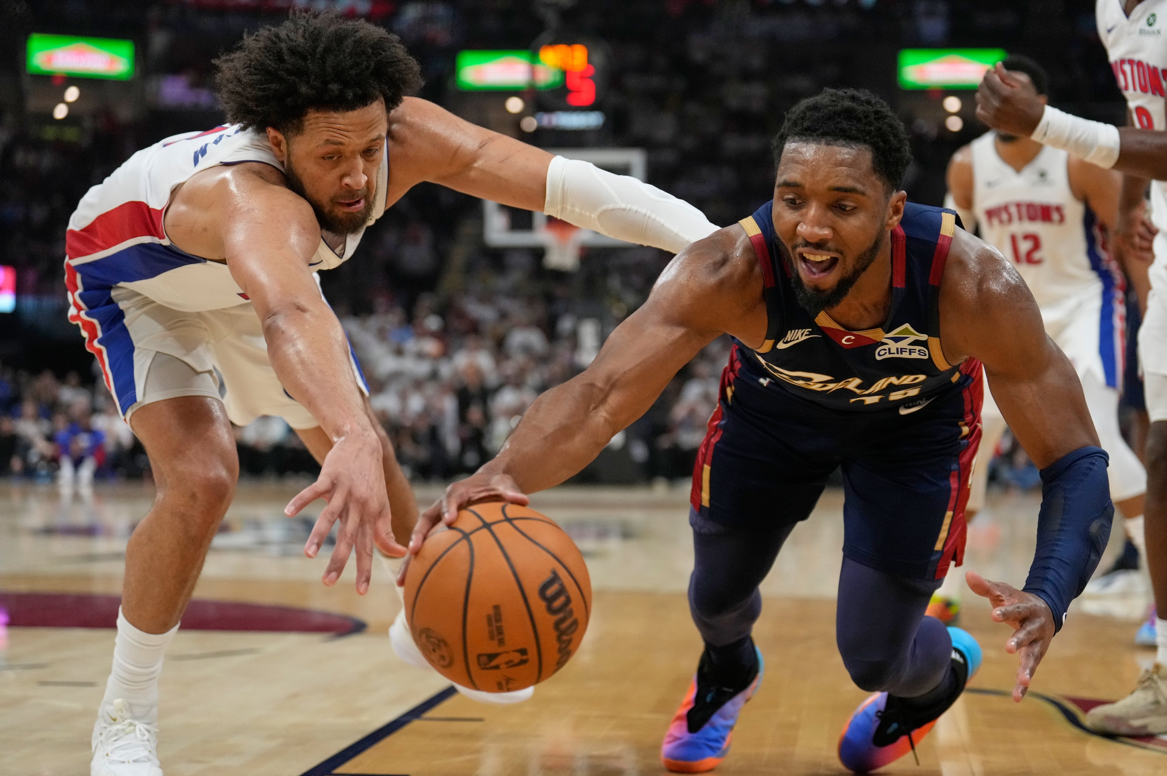 APTOPIX Pistons Cavaliers Basketball