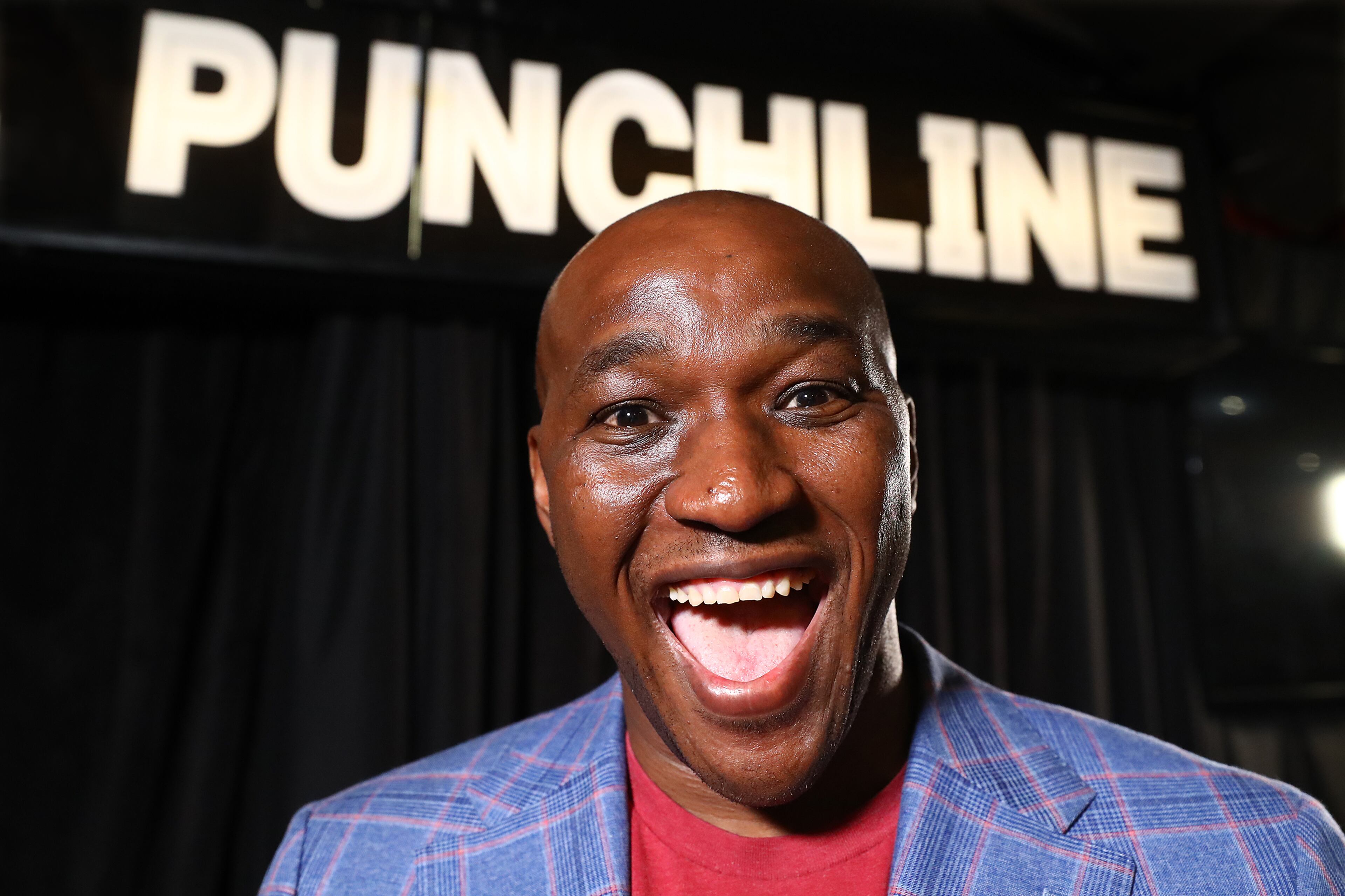 Local comedian Yoshee So, a Nigerian-born U.S. citizen, gets into his routine while discussing what July 4th means to him during an interview at The Punchline Comedy Club. Curtis Compton / Curtis.Compton@ajc.com
