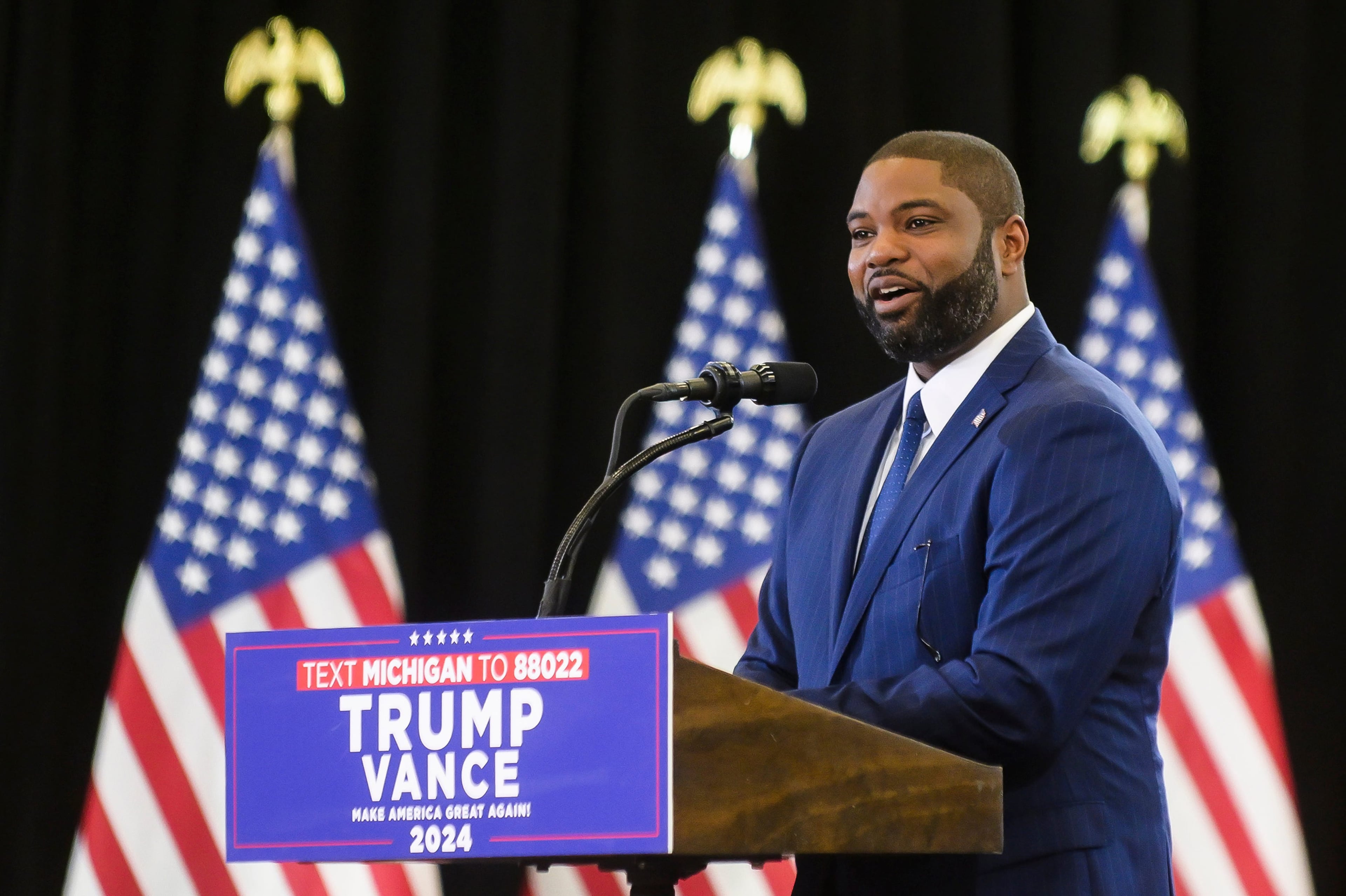 U.S. Rep. Byron Donalds of Florida has been endorsed by the president. (Katy Kildee/The Detroit News/TNS)