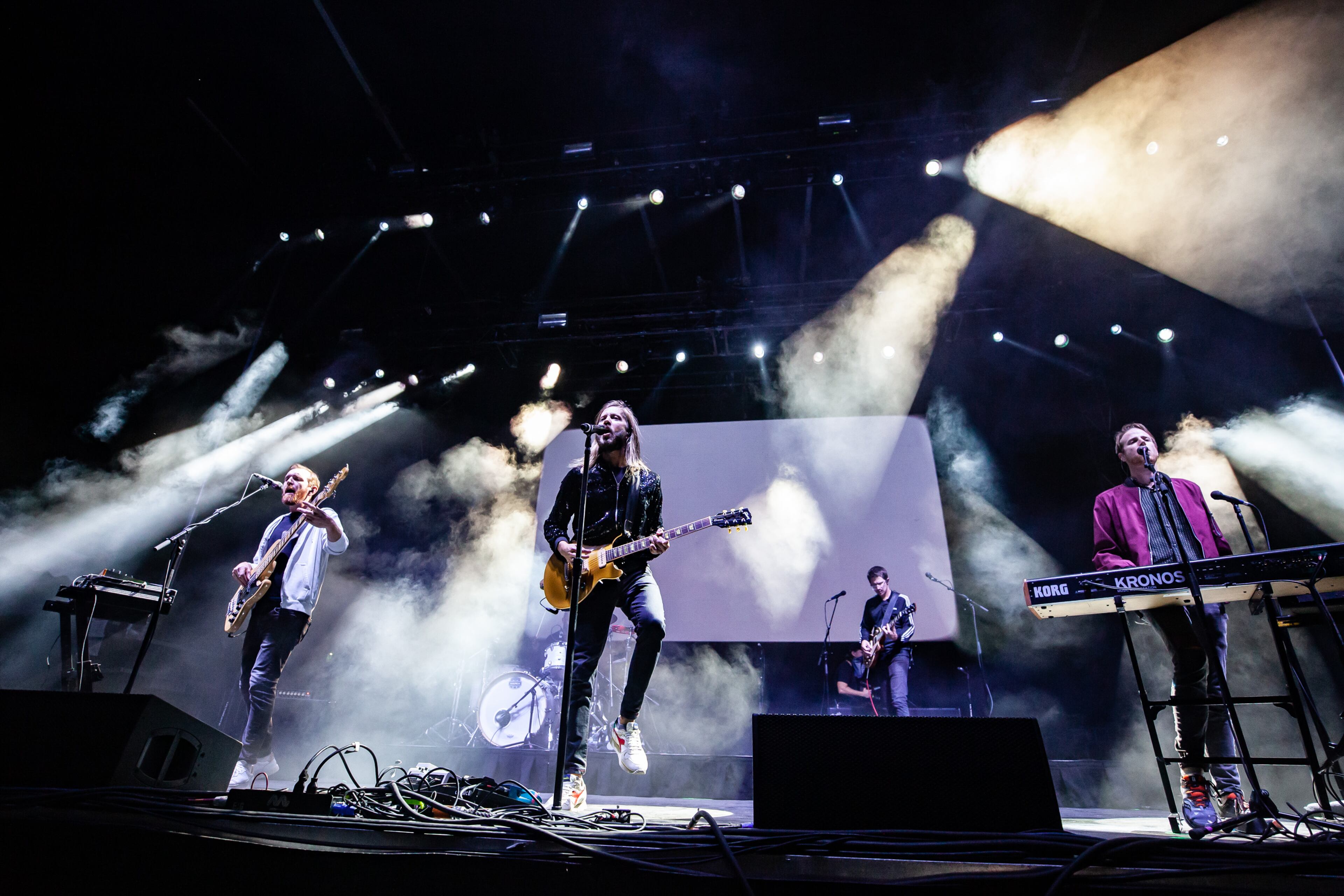 Big Night Out, a three-night concert event, kicked off Friday, October 23, 2020, at Centennial Olympic Park, with a performance from Moon Taxi. Photo: Ryan Fleisher for The Atlanta Journal-Constitution