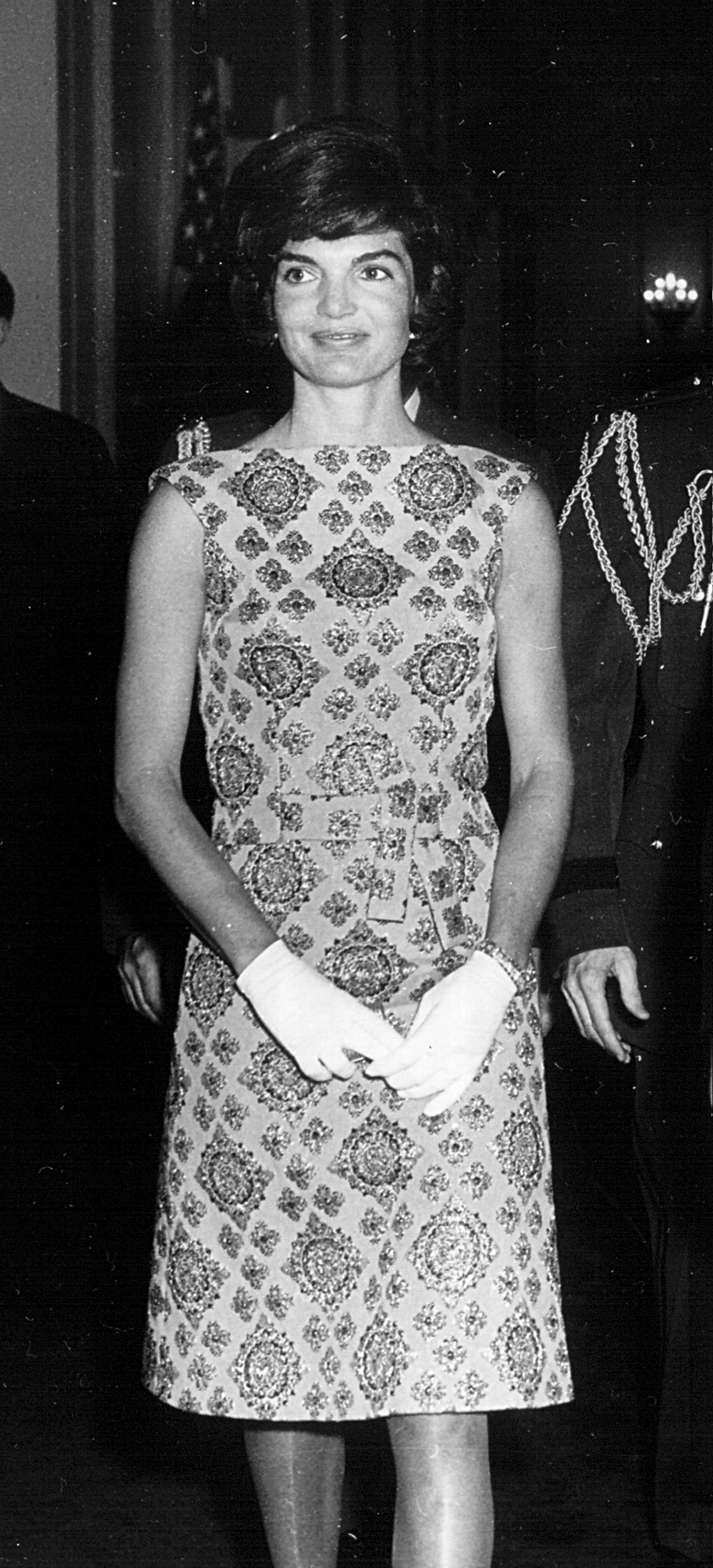 First Lady Jacqueline Kennedy attends a White House ceremony in Washington, D.C. The fashions she chose were a national topic. (National Archive/Newsmakers)