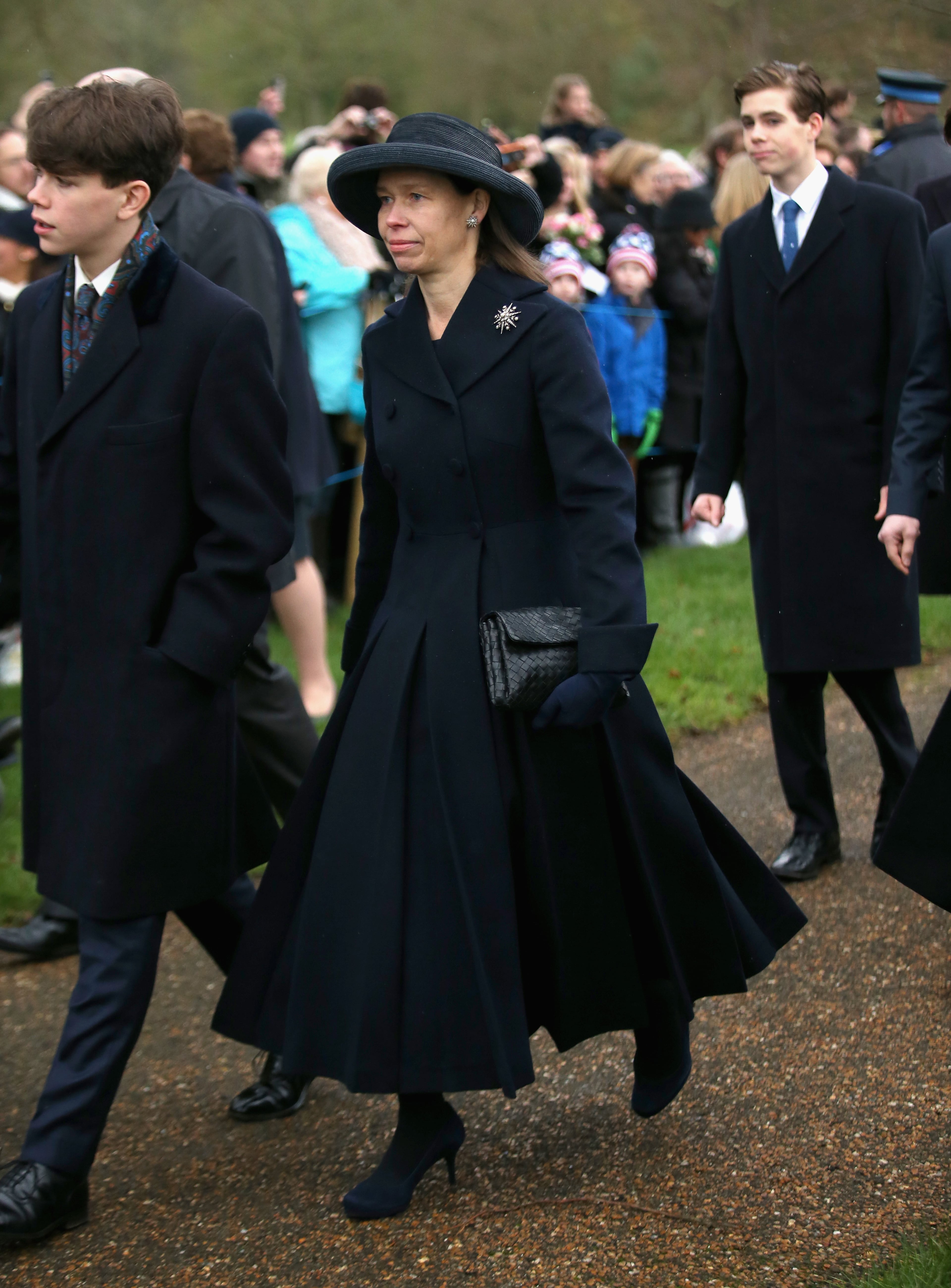 KING'S LYNN, ENGLAND - DECEMBER 25: Lady Sarah Chatto attends a Christmas Day church service at Sandringham on December 25, 2015 in King's Lynn, England. (Photo by Chris Jackson/Getty Images)