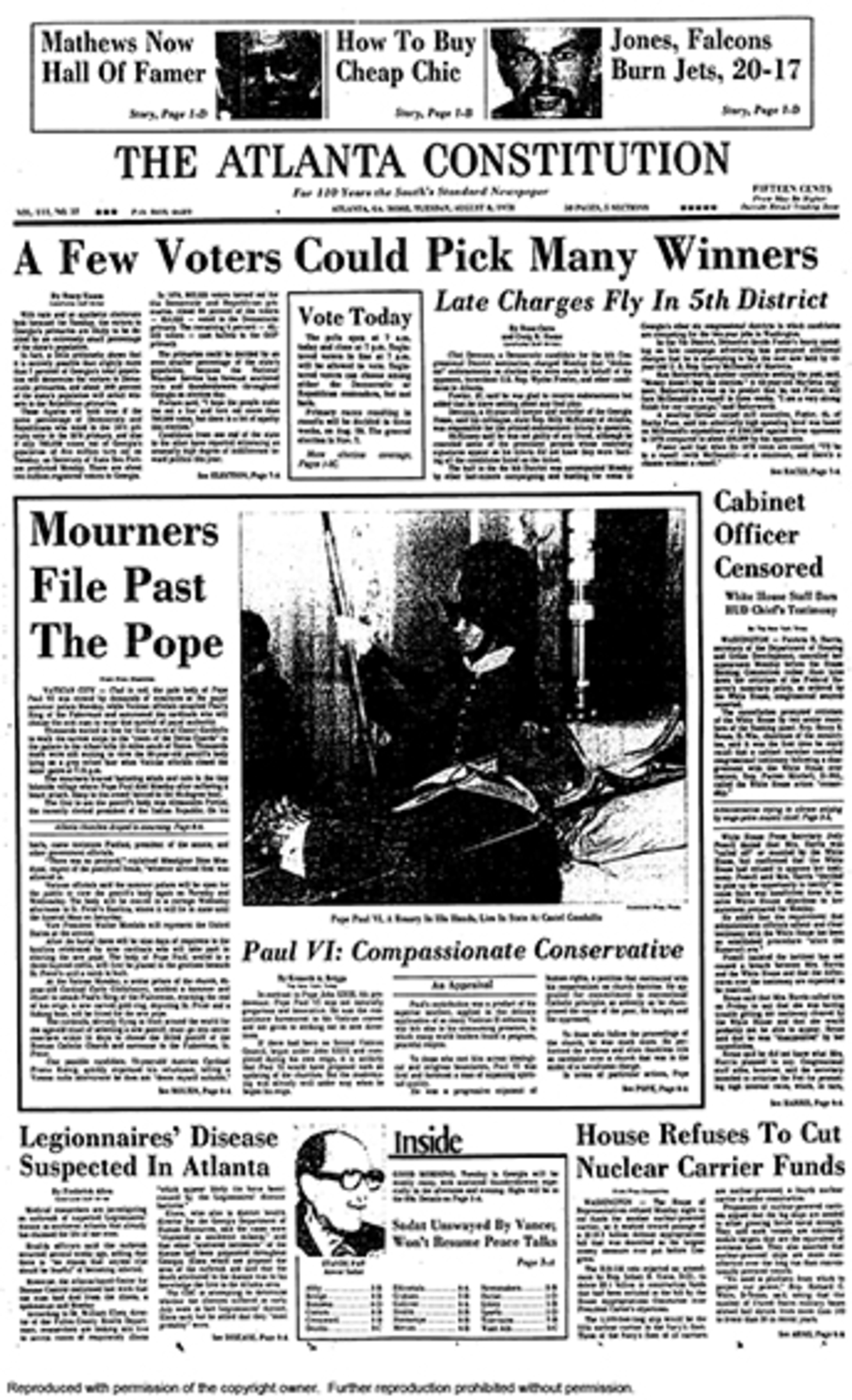 Legionnaires' disease had only been isolated by the Atlanta-based Centers for Disease Control in Jan. 1977.