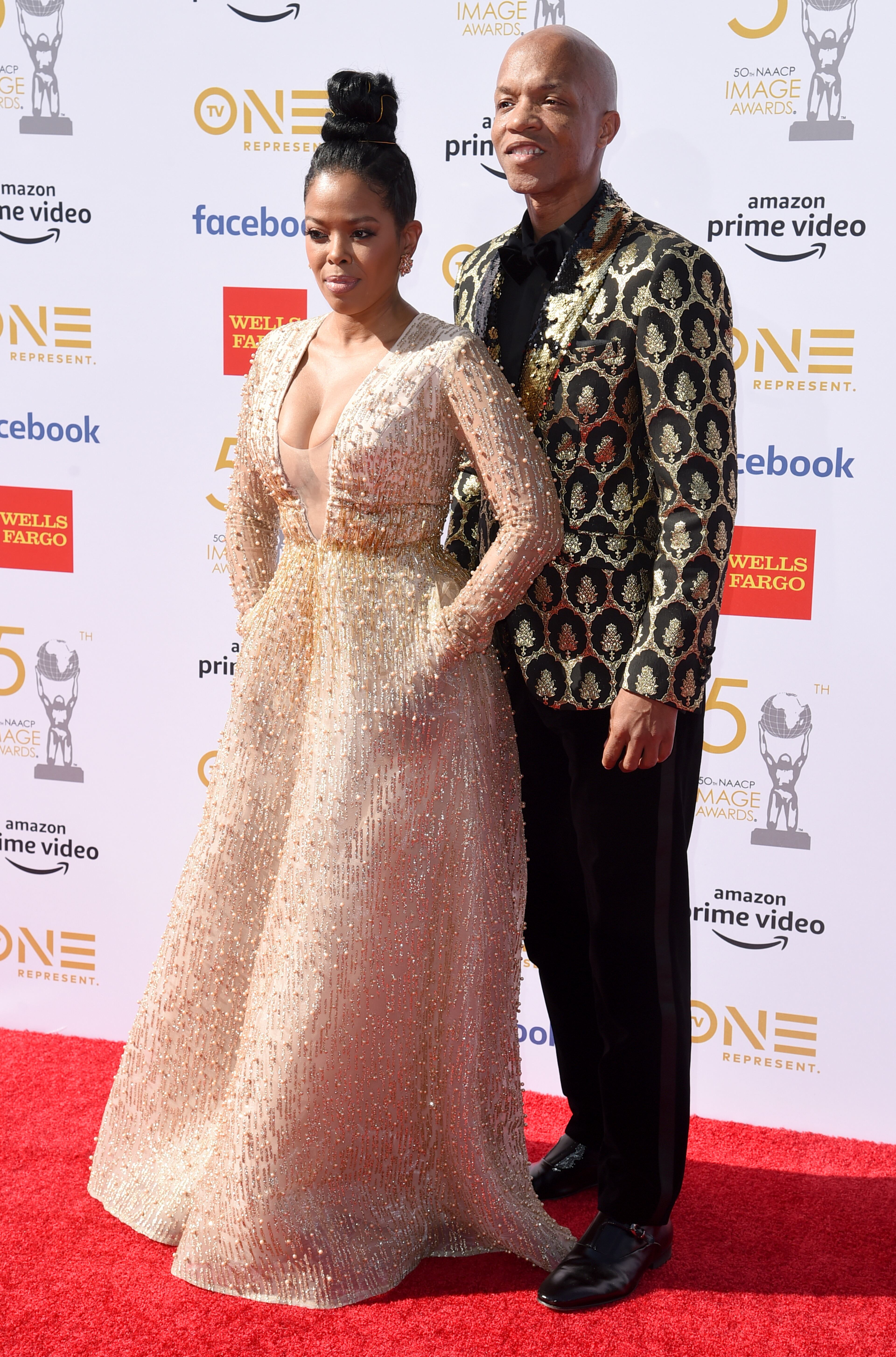 Malinda Williams, left, and Tariq Walker arrive at the 50th annual NAACP Image Awards on Saturday, March 30, 2019, at the Dolby Theatre in Los Angeles. (Photo by Richard Shotwell/Invision/AP)