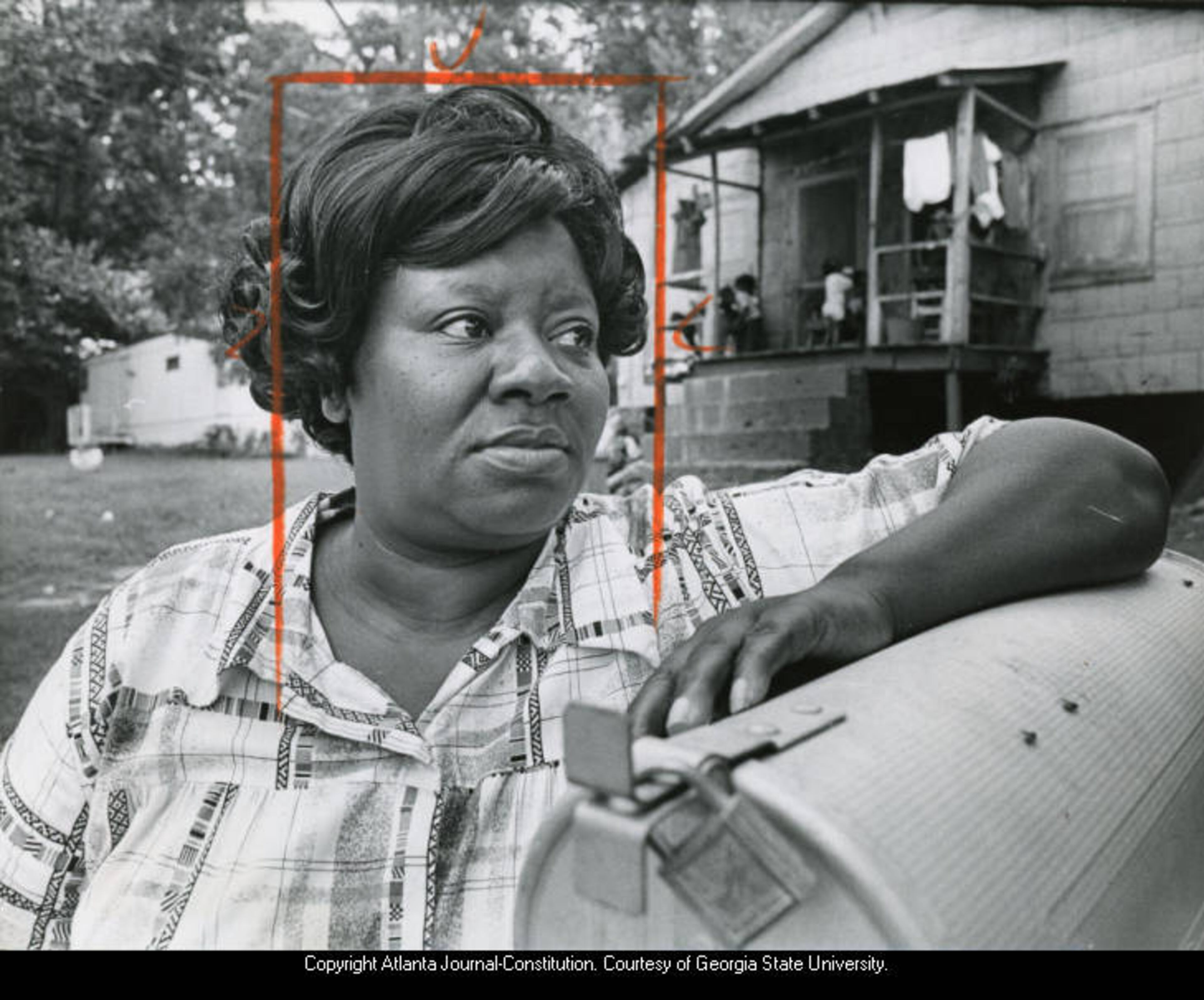 1978 -- Original caption: "Dorothy Longstreet: 'Time's terrible now,' says the woman who worked as a maid in Americus until her disability retired her. 'I worked five days a week, eight and nine hours a day for $5 a day.... But nowadays since the government making 'em pay maids $2.65 an hour, ain't that much call for maid work 'round here.'" RAY WEST / AJC PHOTO ARCHIVES