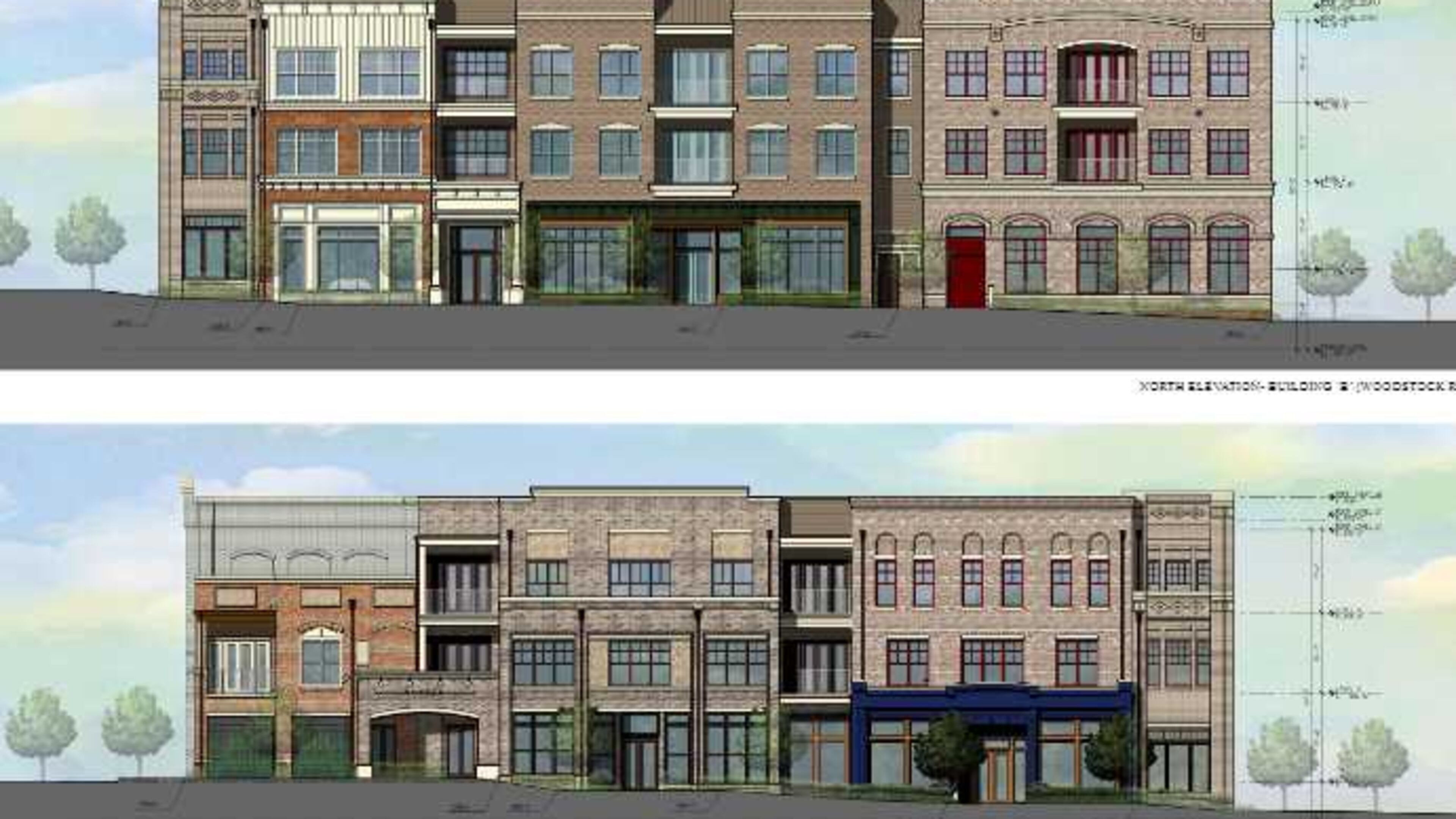 Renderings for Vickers, a mixed-use development planned for Roswell. The leasing agent for the development is actively seeking chef-driven restaurants, local boutique retailers and fitness concepts for the project.