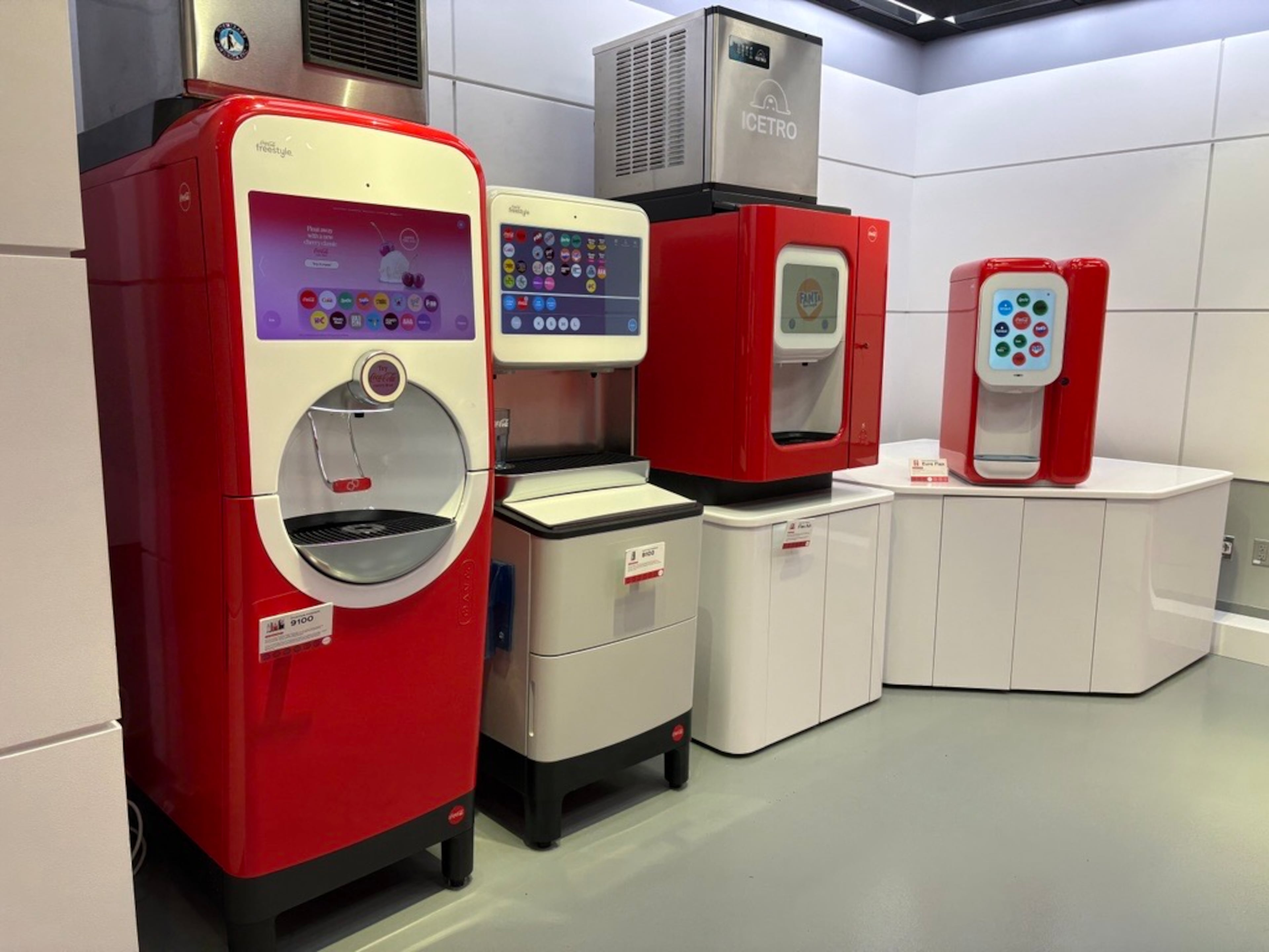 Coca-Cola's new dispensing equipment on display. (Courtesy of Coca-Cola)