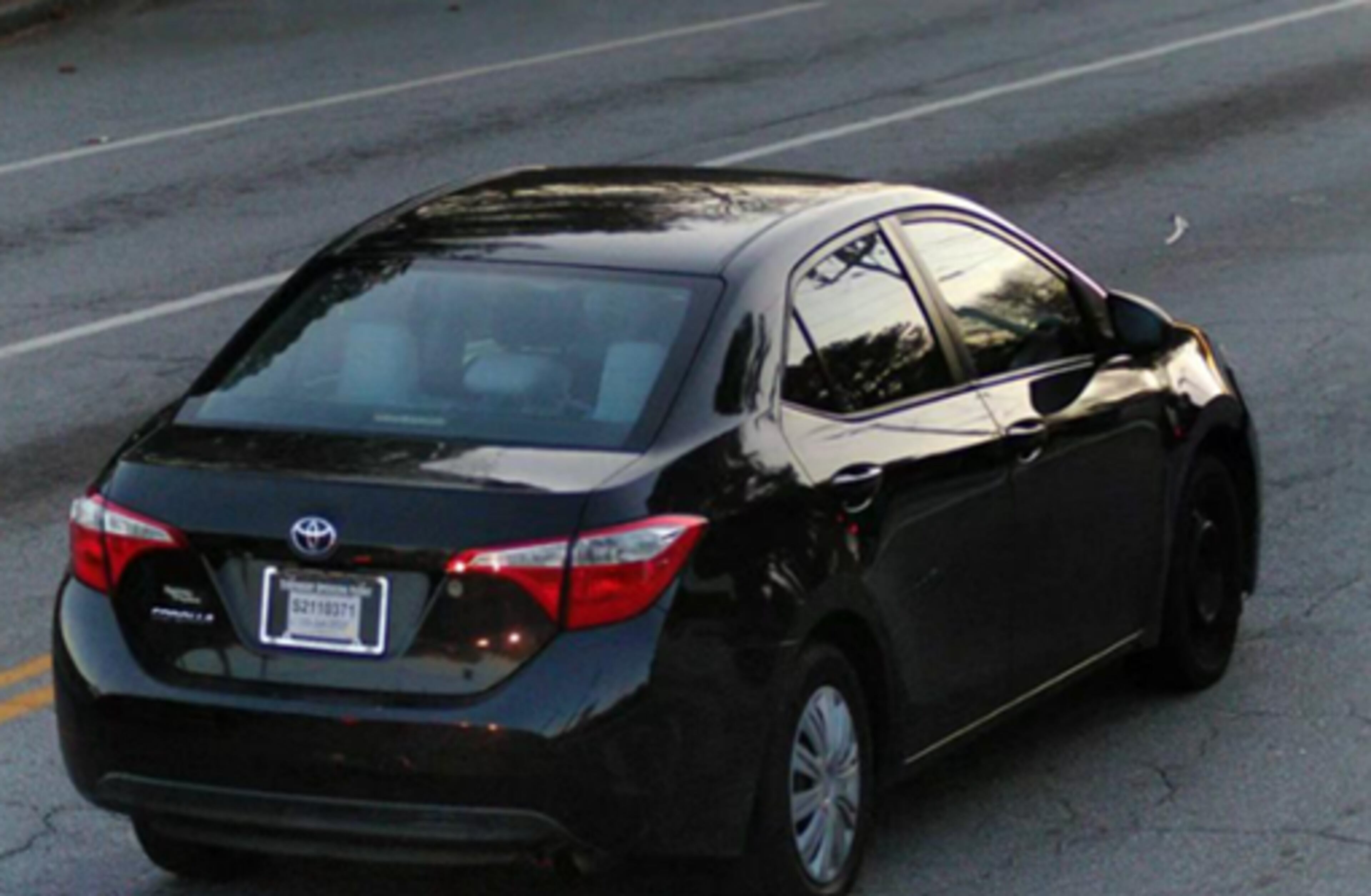 Police said the suspect drove away from the home in a 2016 black Toyota Corolla.