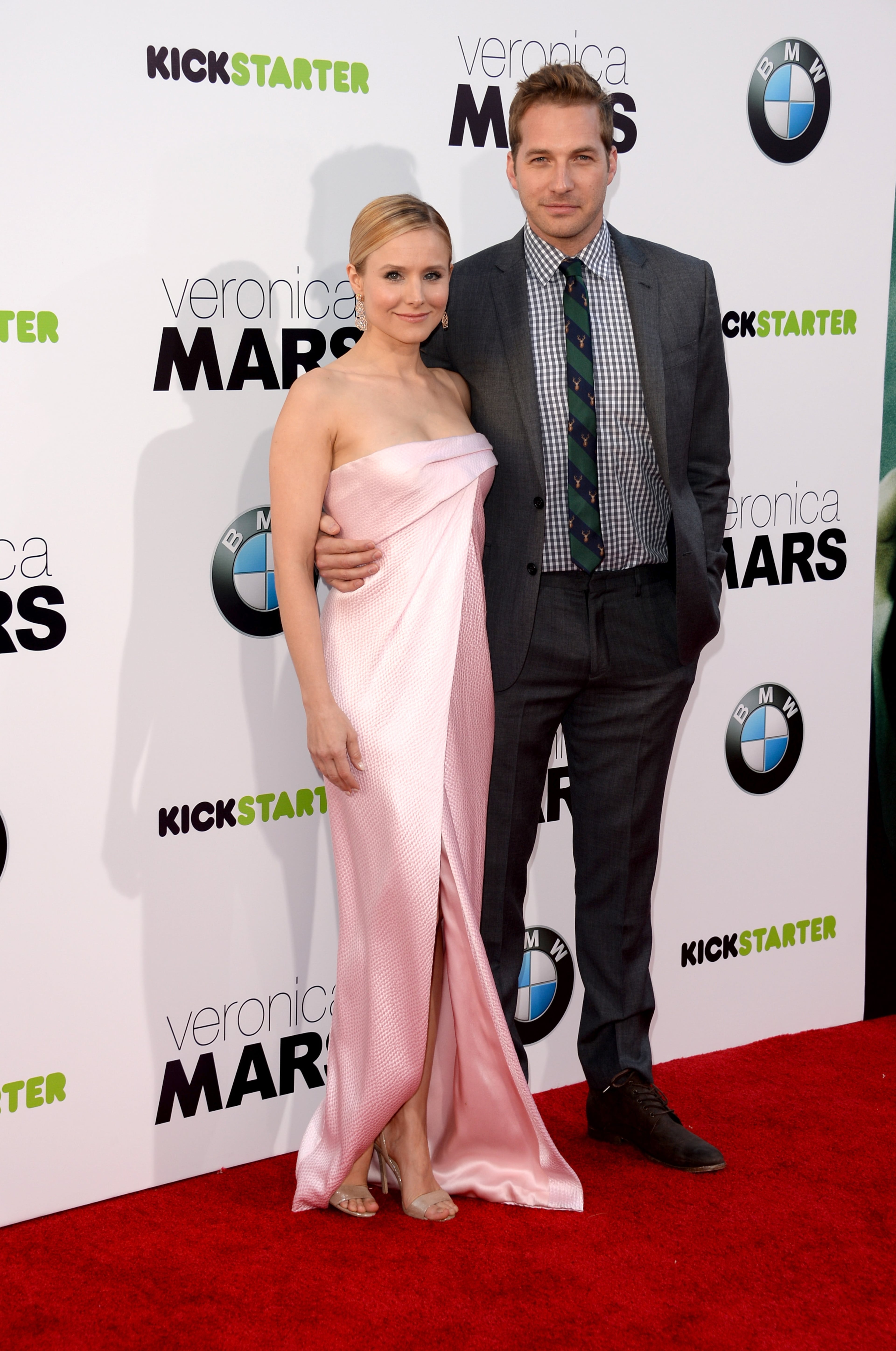 HOLLYWOOD, CA - MARCH 12: Actors Kristen Bell (L) and Ryan Hansen arrive at the Los Angeles premiere of "Veronica Mars" at TCL Chinese Theatre on March 12, 2014 in Hollywood, California. (Photo by Jason Merritt/Getty Images)