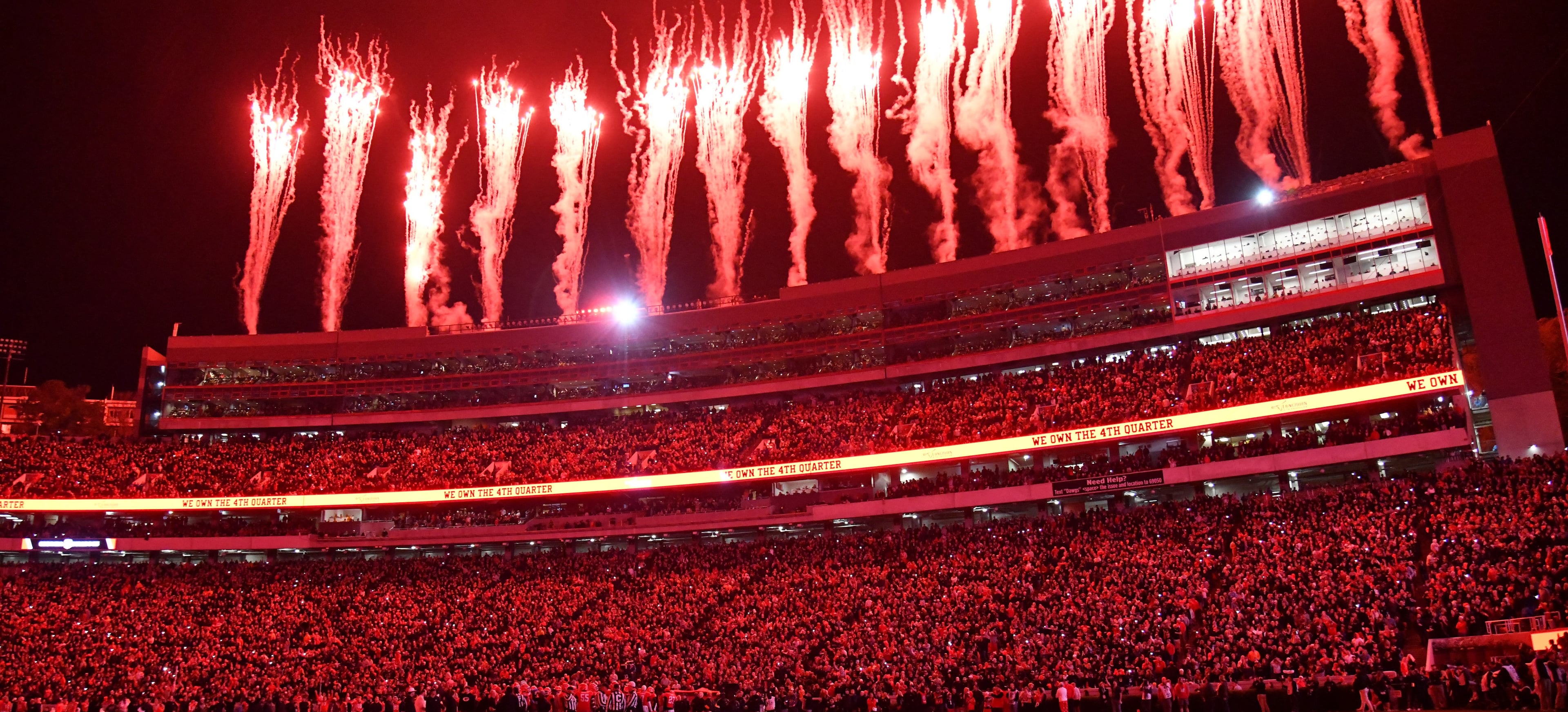 Georgia faces Alabama on Saturday night at Sanford Stadium, with the Bulldogs having won only one of the past 10 meetings. UGA fans are hoping to see a lot more fireworks displays celebrating big wins. (Hyosub Shin/AJC 2024)