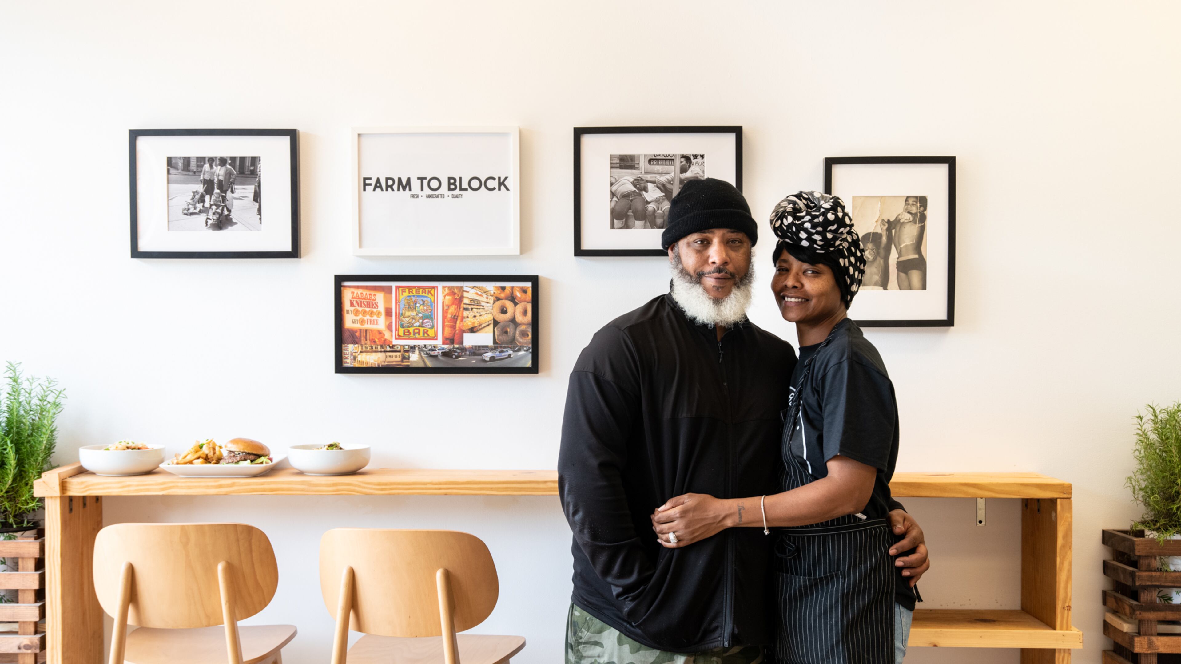 Chef Malik Rhasaan and his wife, Detric Fox-Quinlan, own Che Butter Jonez. (Mia Yakel for The Atlanta Journal-Constitution)