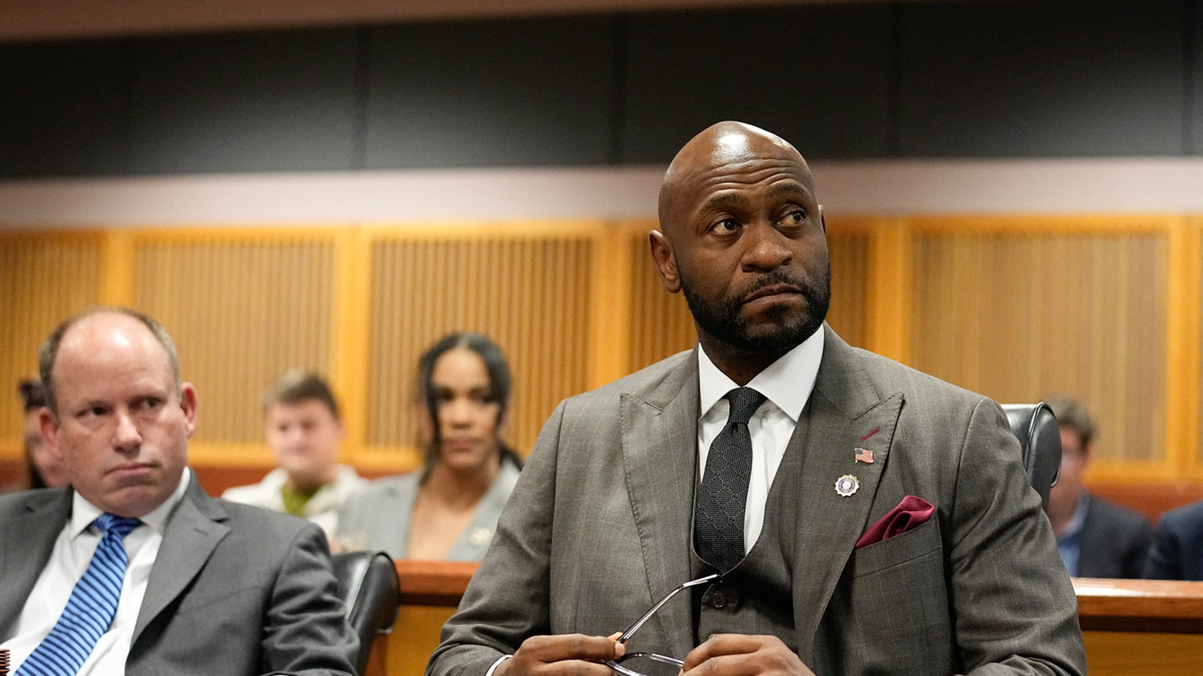 Special prosecutor Nathan Wade listens during a hearing into allegations against Fulton County District Attorney Fani Willis at the Fulton County Courthouse on Feb. 27, 2024, in Atlanta. (Brynn Anderson/Pool/AFP via Getty Images/TNS)