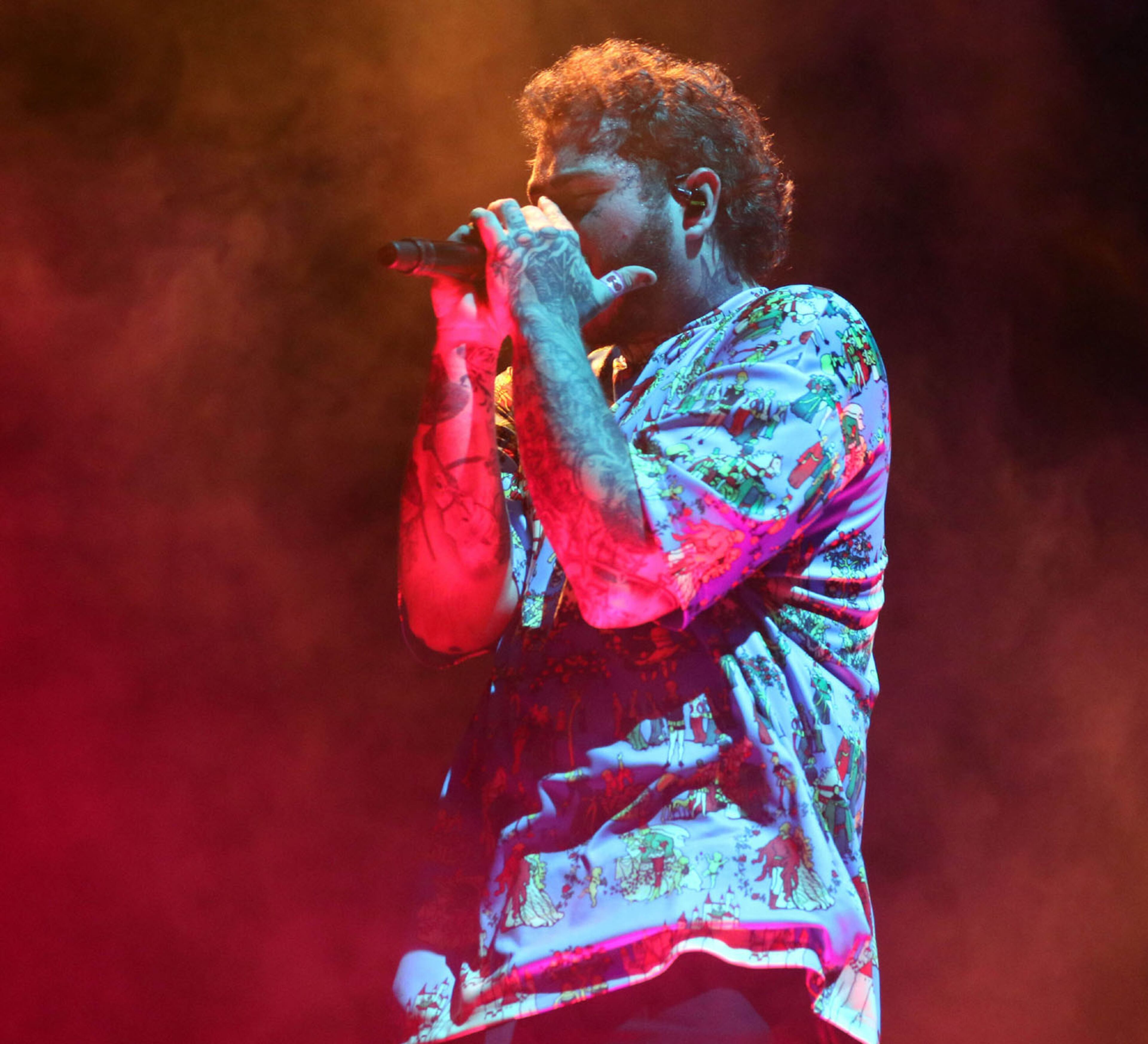 Post Malone rocked a sold-out State Farm Arena on his Runaway Tour on Friday, October 18, 2019 in Atlanta. The rap star, who helped pack State Farm Arena at a Super Bowl week concert with Aerosmith earlier this year, returned to the Atlanta venue this weekend. Swae Lee, Tyla Yaweh and DJ Enice opened the show.