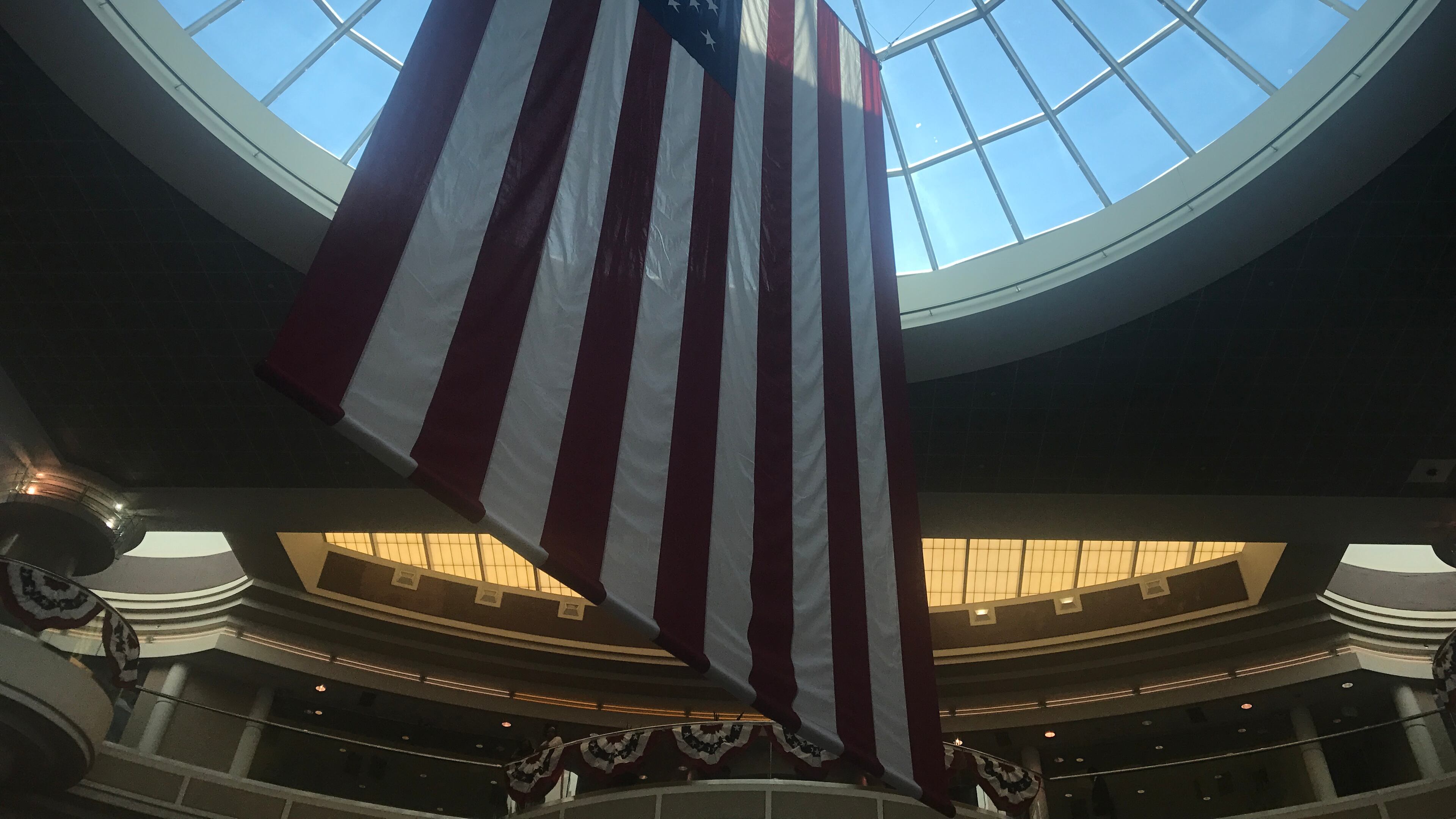 Hartsfield-Jackson International Airport domestic terminal atrium over the Fourth of July travel period.