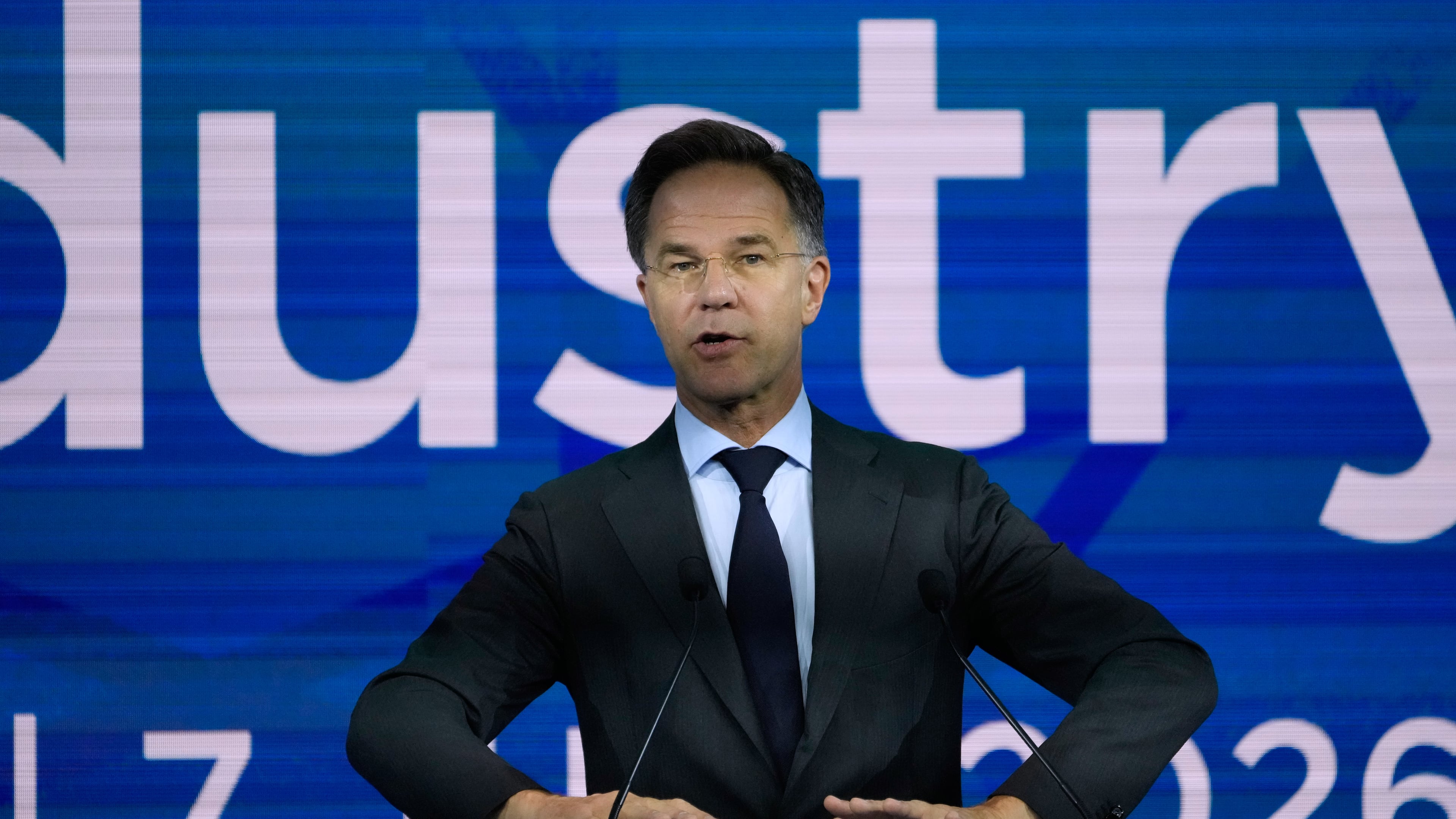 NATO Secretary General Mark Rutte speaks during the opening of the NATO Defense Industry Forum on the sidelines of the NATO summit in Ankara, Turkey, Tuesday, July 7, 2026. (AP Photo/Hussein Malla)